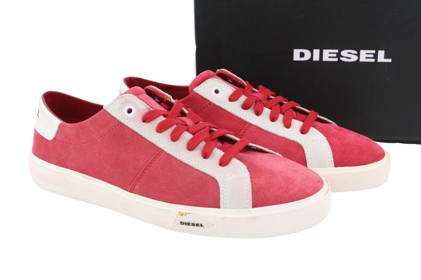 Diesel S-MYDORI LC EU44 Red Suede Leather 41533 Size US 11 / EU 44 - 1 Thumbnail