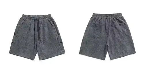 Japanese Brand 21SS Indigo Union Japan Grey Corduroy Sweat Shorts Size US 30 / EU 46 - 4 Thumbnail