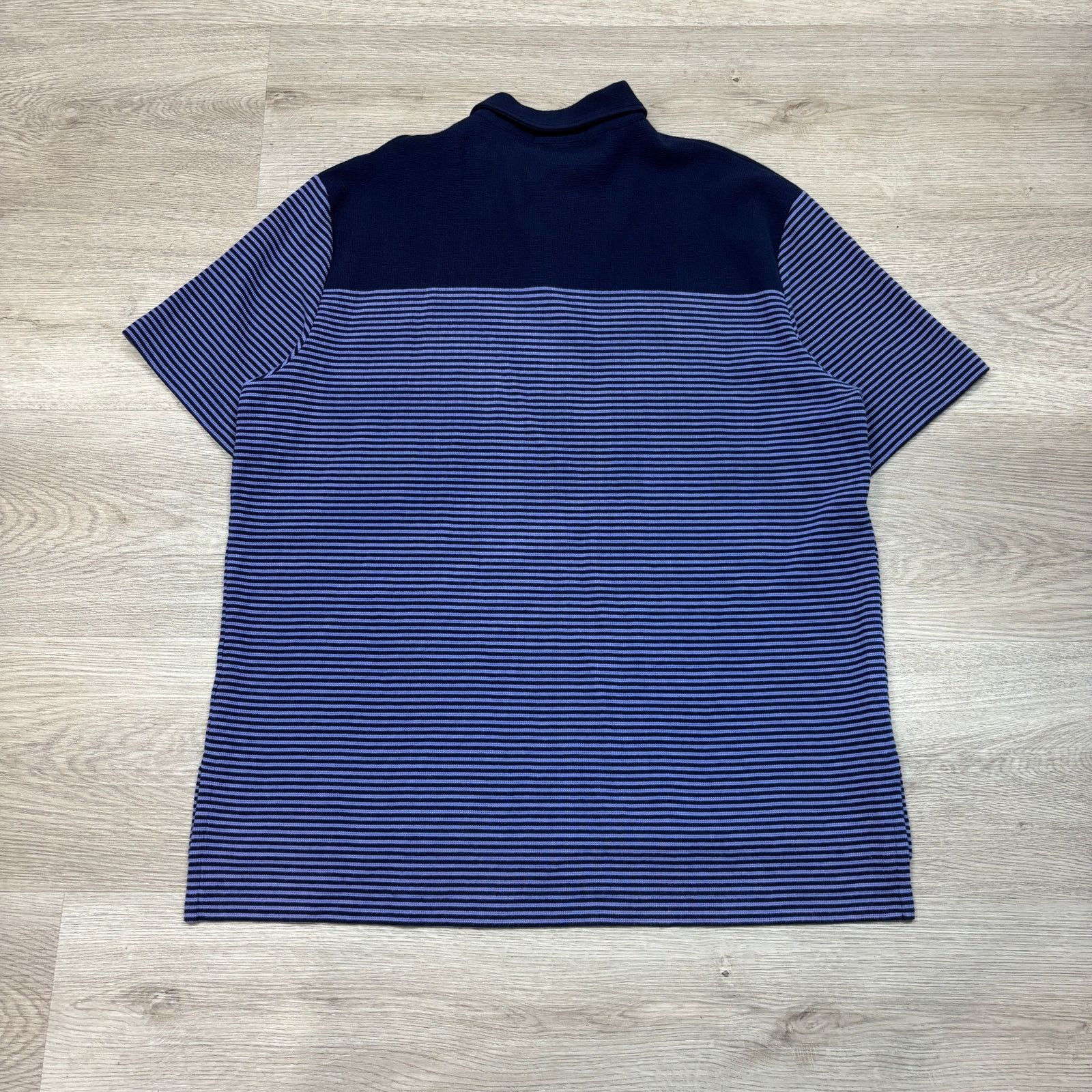 Polo Ralph Lauren × Vintage VTG Polo Ralph Lauren Single Button Stripe Polo Shirt Medium Size US M / EU 48-50 / 2 - 3 Thumbnail