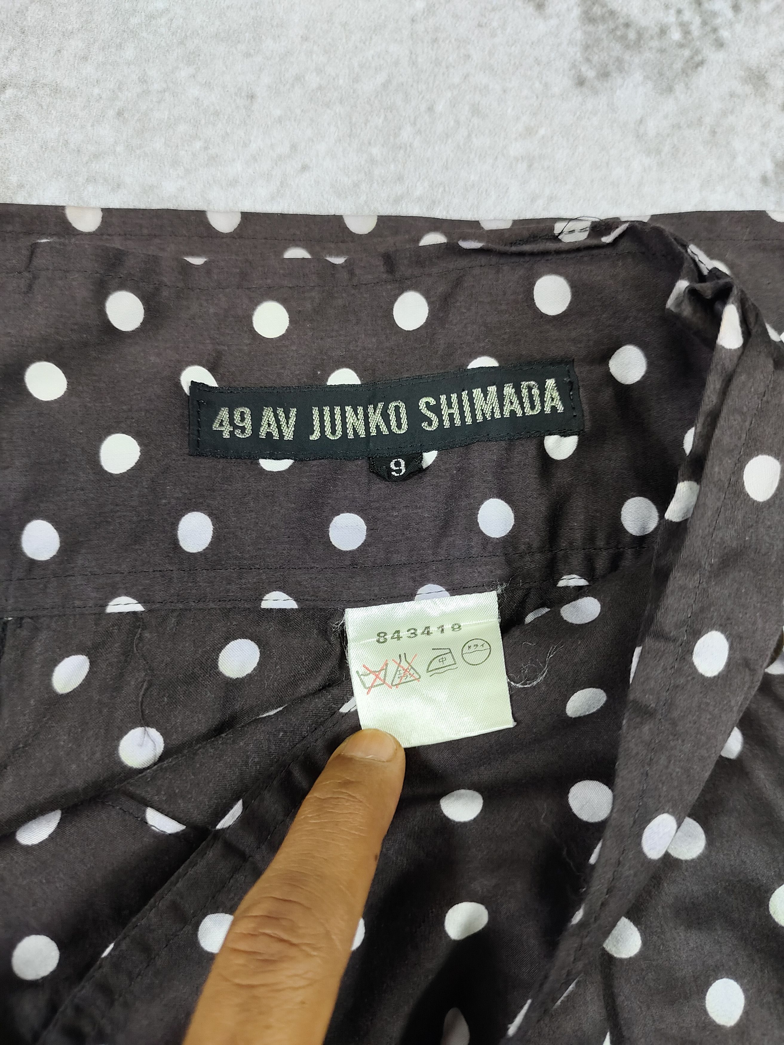 Junko Shimada 49AV Junko- 90s Archive Asymmetric PolkaDot Wrap Shorts Size 31" - 11 Thumbnail