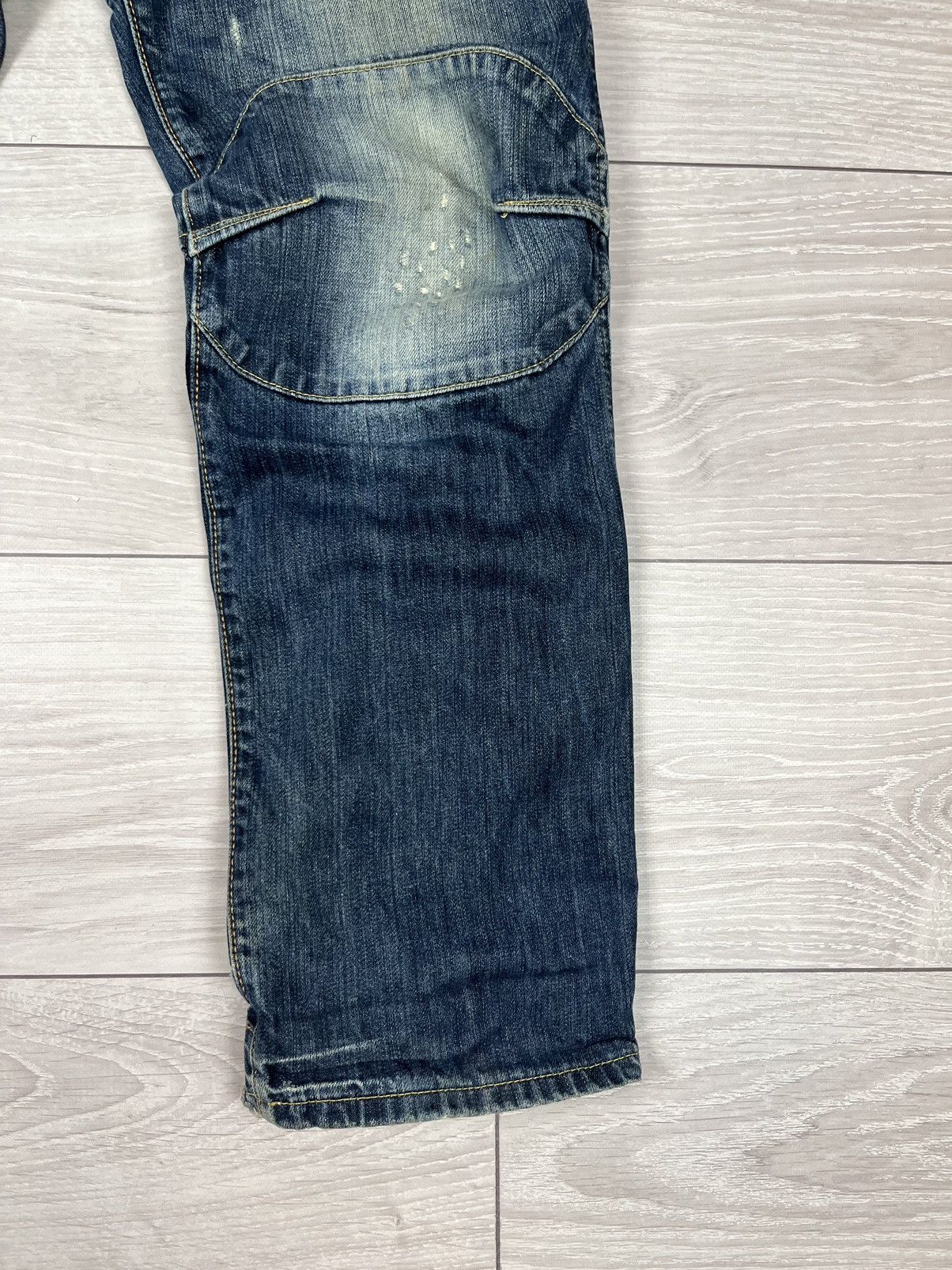 G-Star G Star Raw Elwood Denim Loose Fit Washed Distressed Pants Size US 31 - 3 Thumbnail