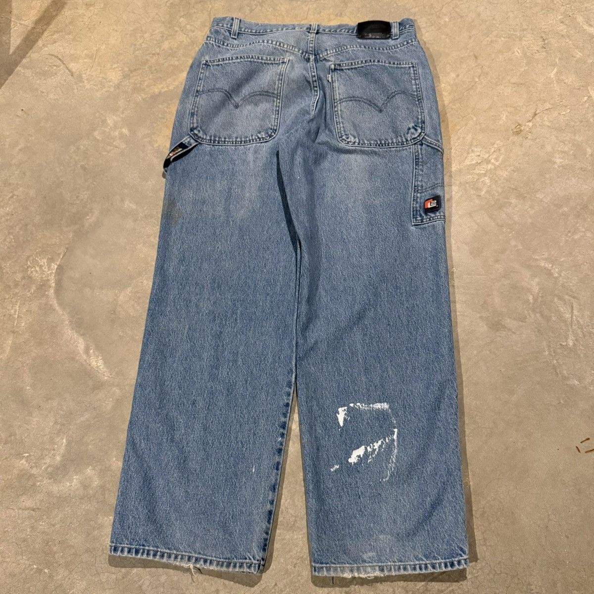 Levi's 1990s Levi’s L2 Silver Tab Distressed Baggy Carpenter Jeans Size US 36 / EU 52 - 2 Thumbnail