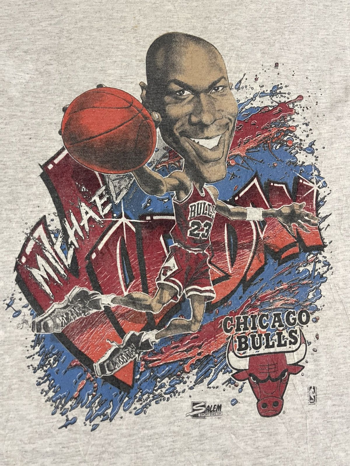 NBA Vintage Micheal Jordan Chicago Bulls Tshirt Size US L / EU 52-54 / 3 - 6 Thumbnail