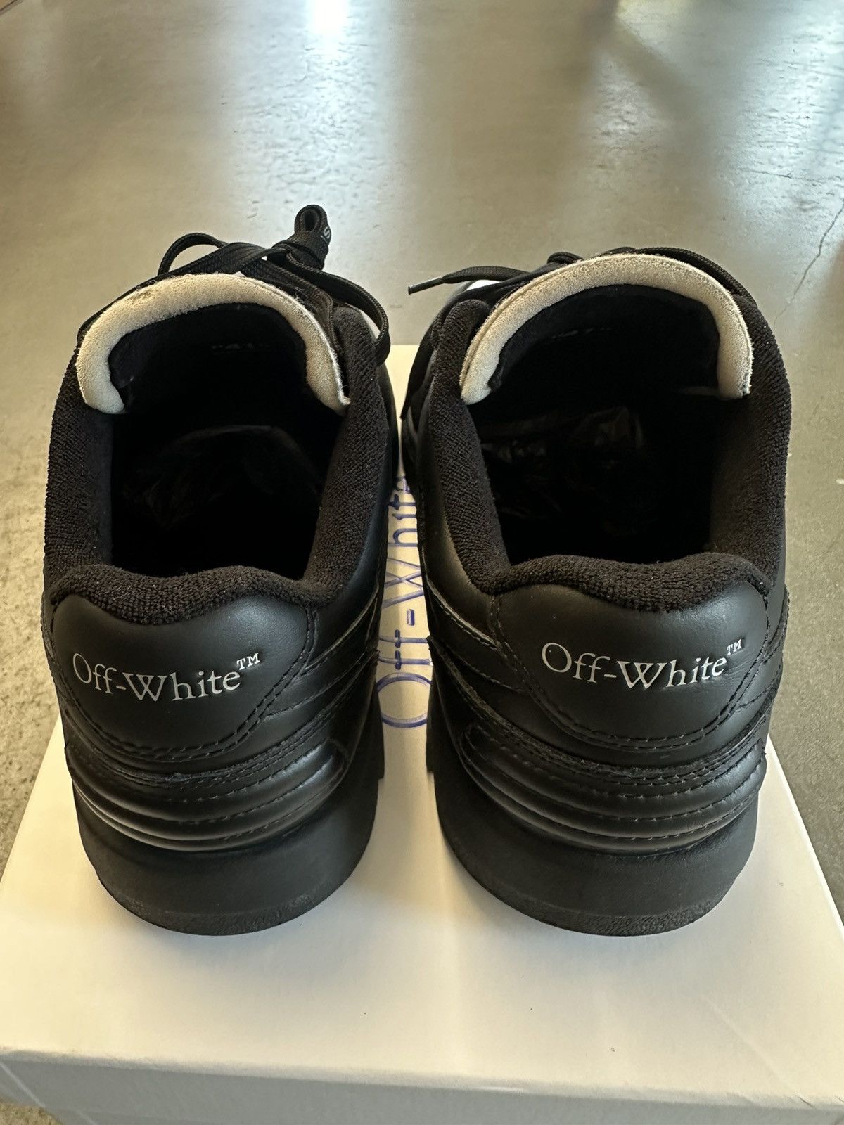 Off-White SS23 Off-White Slim Out Of Office Black/Silver Sneakers 41 Size US 9 / EU 42 - 6 Thumbnail