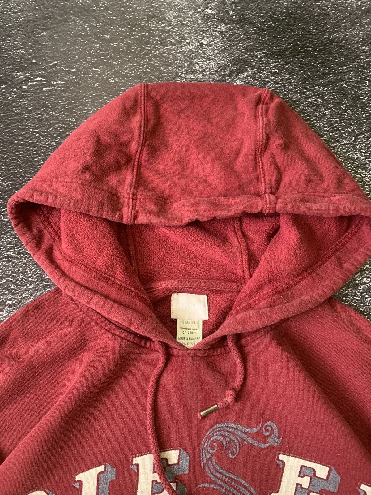 Diesel Vintage Diesel Big Logo Red Hoodie Size US XL / EU 56 / 4 - 4 Thumbnail