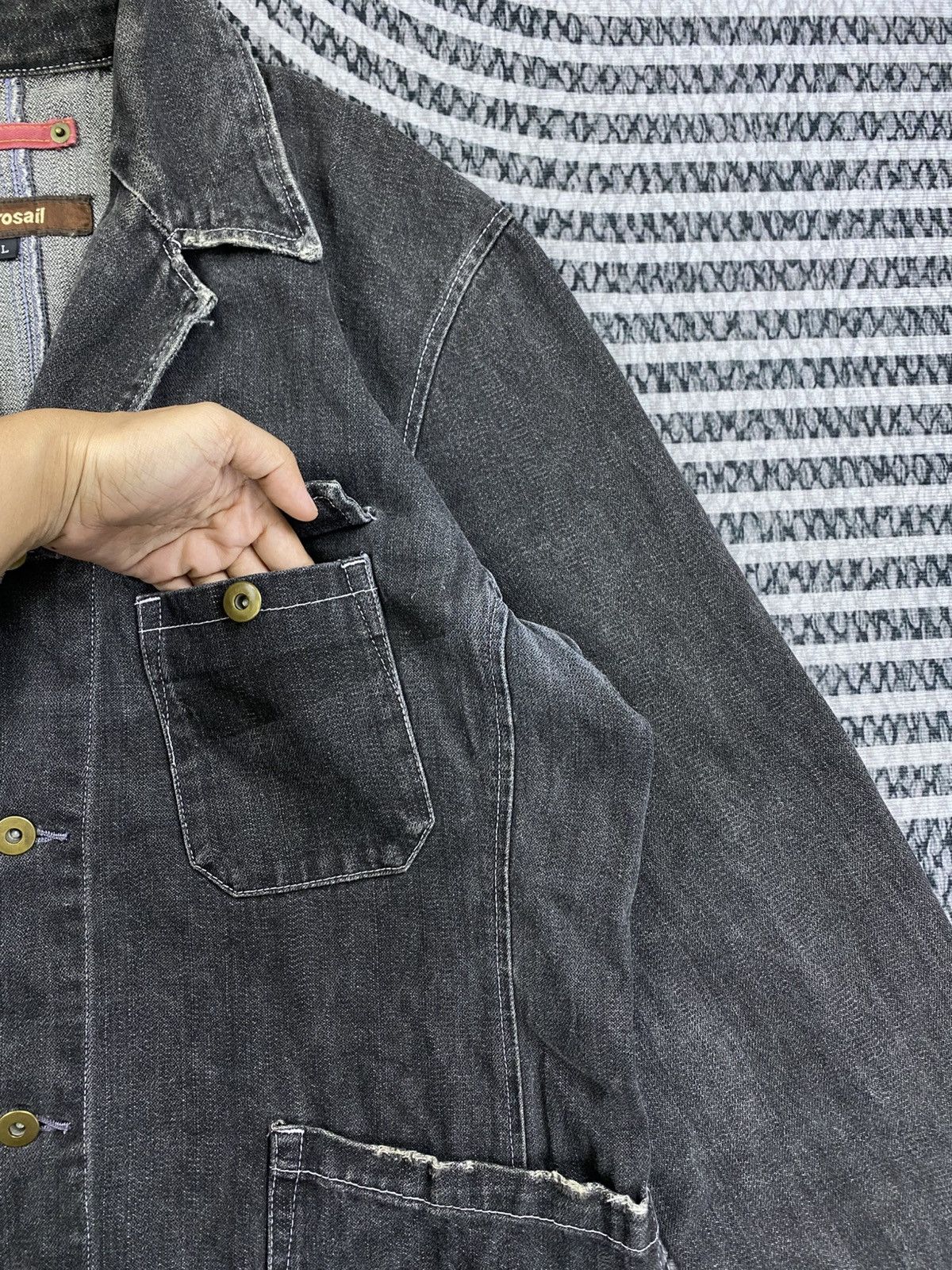 Japanese Brand Vintage Zerosail Double Collar Denim Style Jacket Size US M / EU 48-50 / 2 - 8 Thumbnail