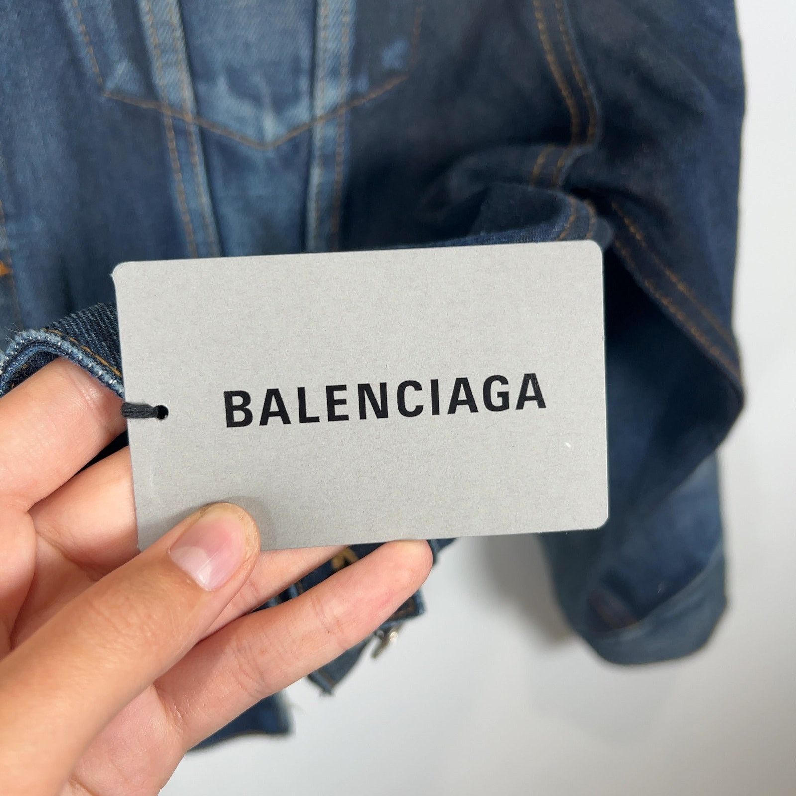 Balenciaga Balenciaga 'Dirty Swing' Denim Jacket Size US S / EU 44-46 / 1 - 3 Thumbnail