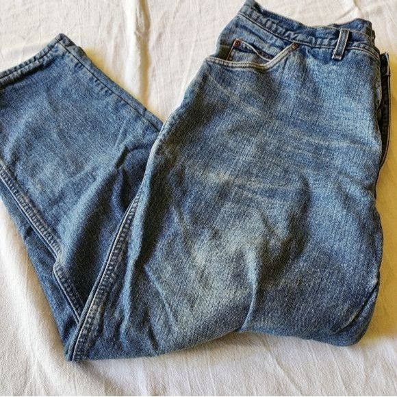 Vintage Lands' End Flannel Lined Sz 36 x 30 Warm Winter Pocketed Jea Size US 36 / EU 52 - 3 Thumbnail