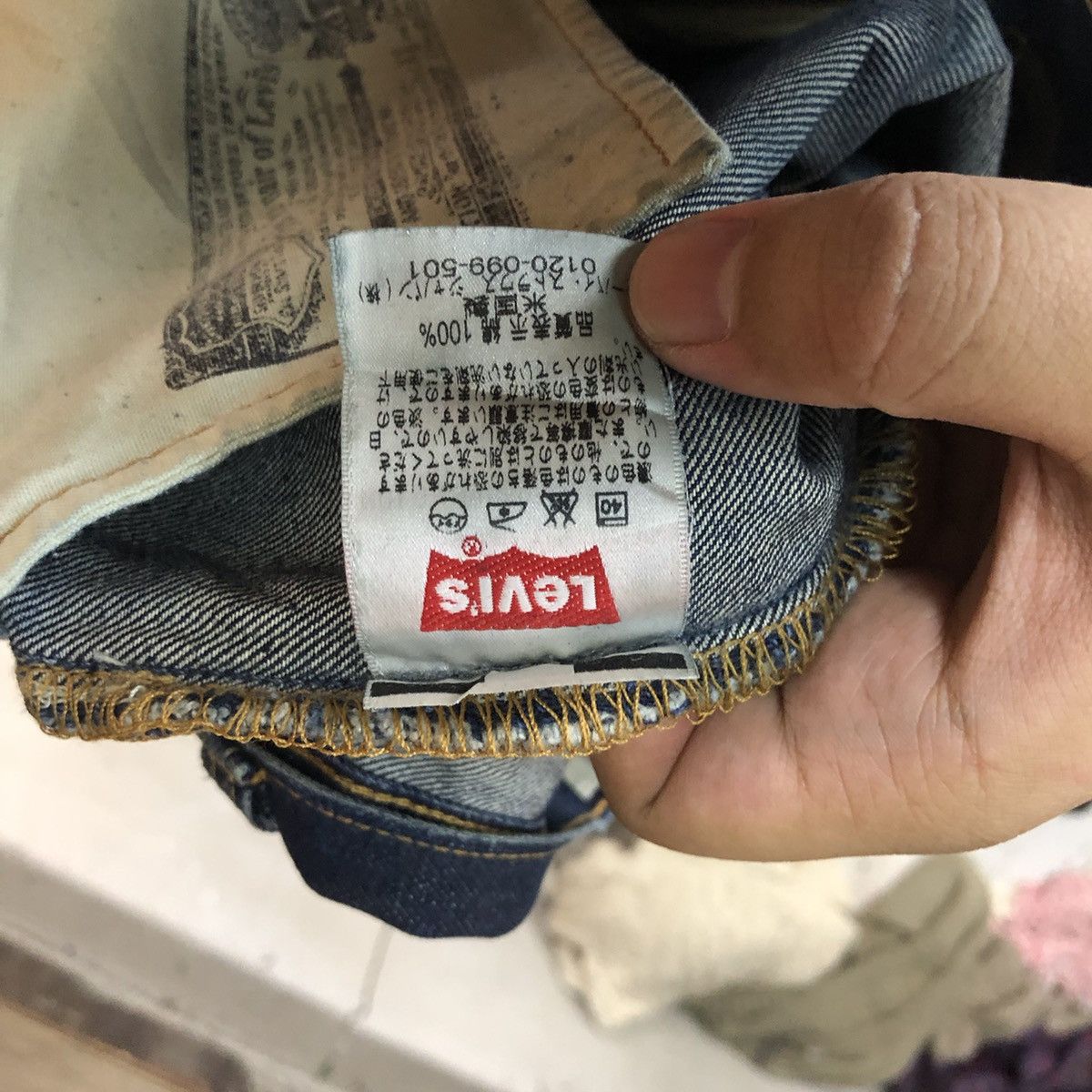 Levi's 501 Levis Strauss & Co faded Blue Denim Pants #7318 Size US 29 - 23 Thumbnail