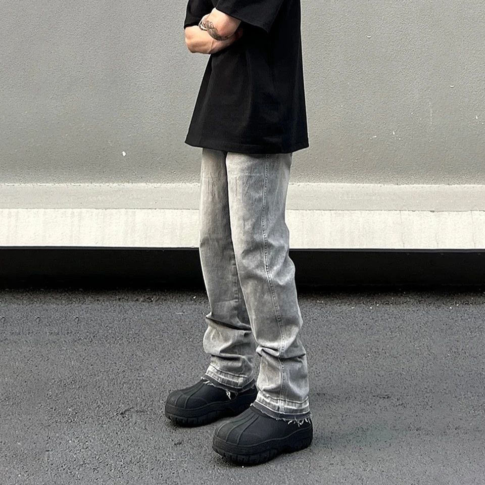 Japanese Brand × Jean Skinny Jeans Gray High Street Pantalones Hombre Simple Size US 33 - 1 Thumbnail