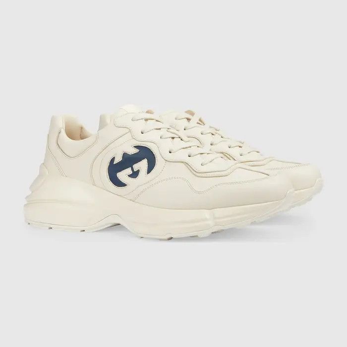 Gucci oc11z526 Interlocking G Rhyton Sneakers in Ivory Size US 14 / EU 47 - 2 Thumbnail
