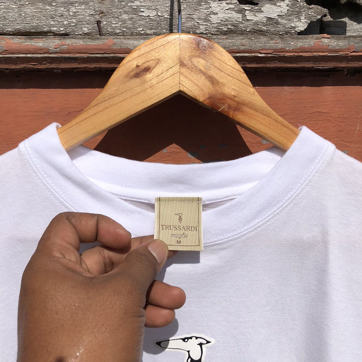 Trussardi Vintage y2k Trussardi Big Logo Tshirt Size US M / EU 48-50 / 2 - 5 Thumbnail