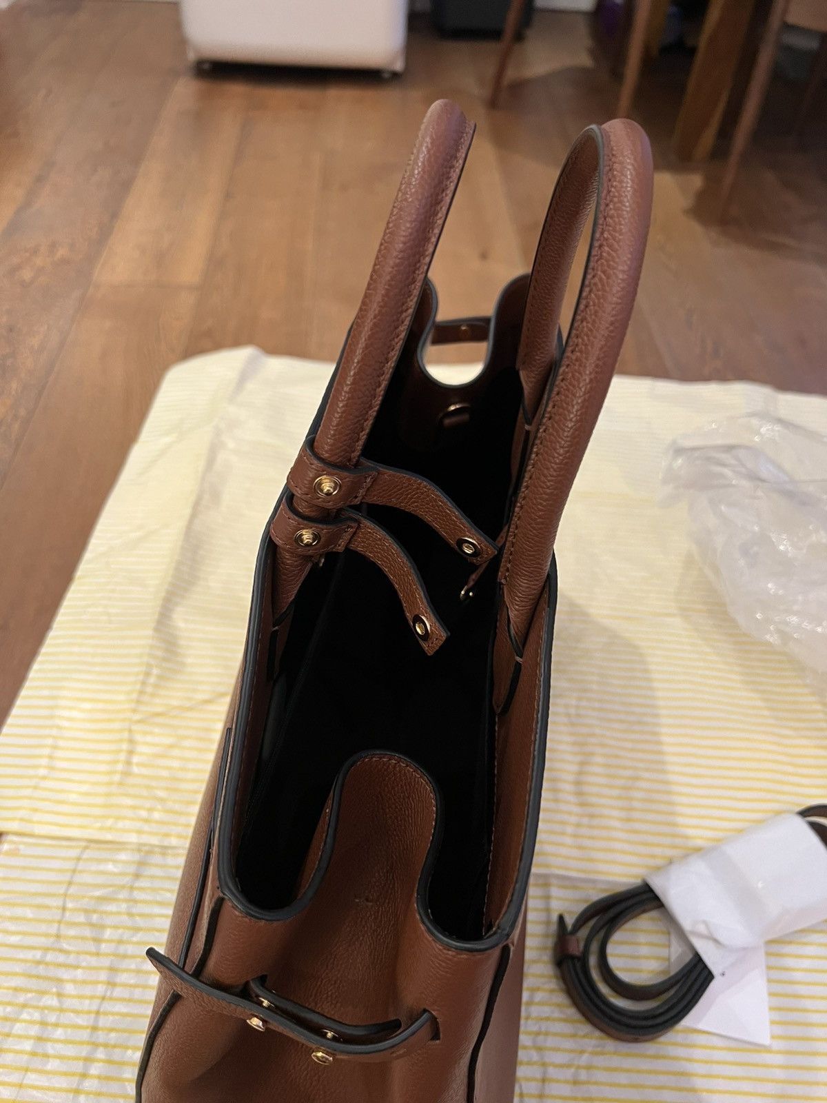 Other DEMELLIER The Hudson Tote Bag brown Grain Leather 40x27x16.5 Size ONE SIZE - 12 Thumbnail