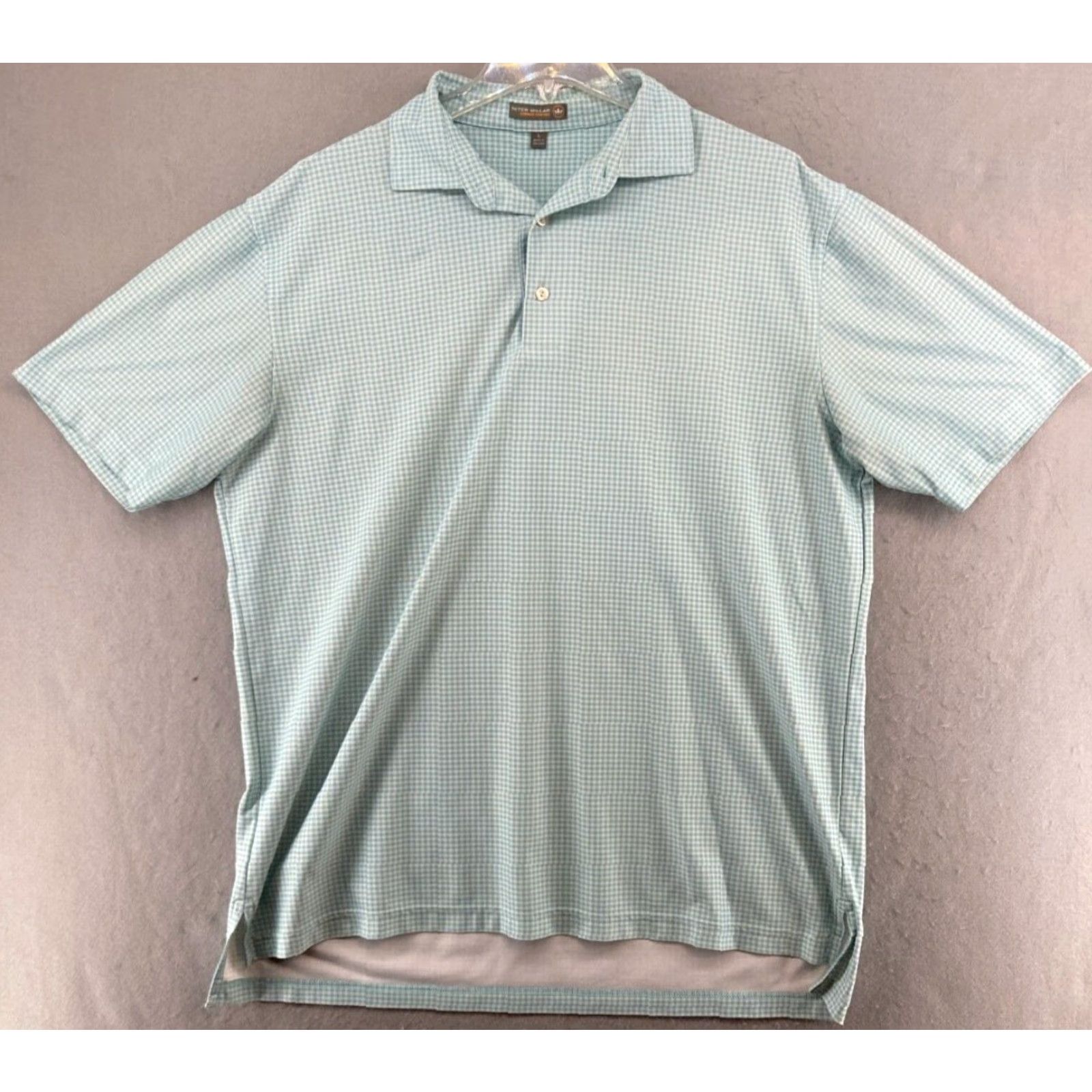 Peter Millar Peter Millar Summer Comfort Mens Polo Shirt Large Blue White Check Size US L / EU 52-54 / 3 - 2 Thumbnail