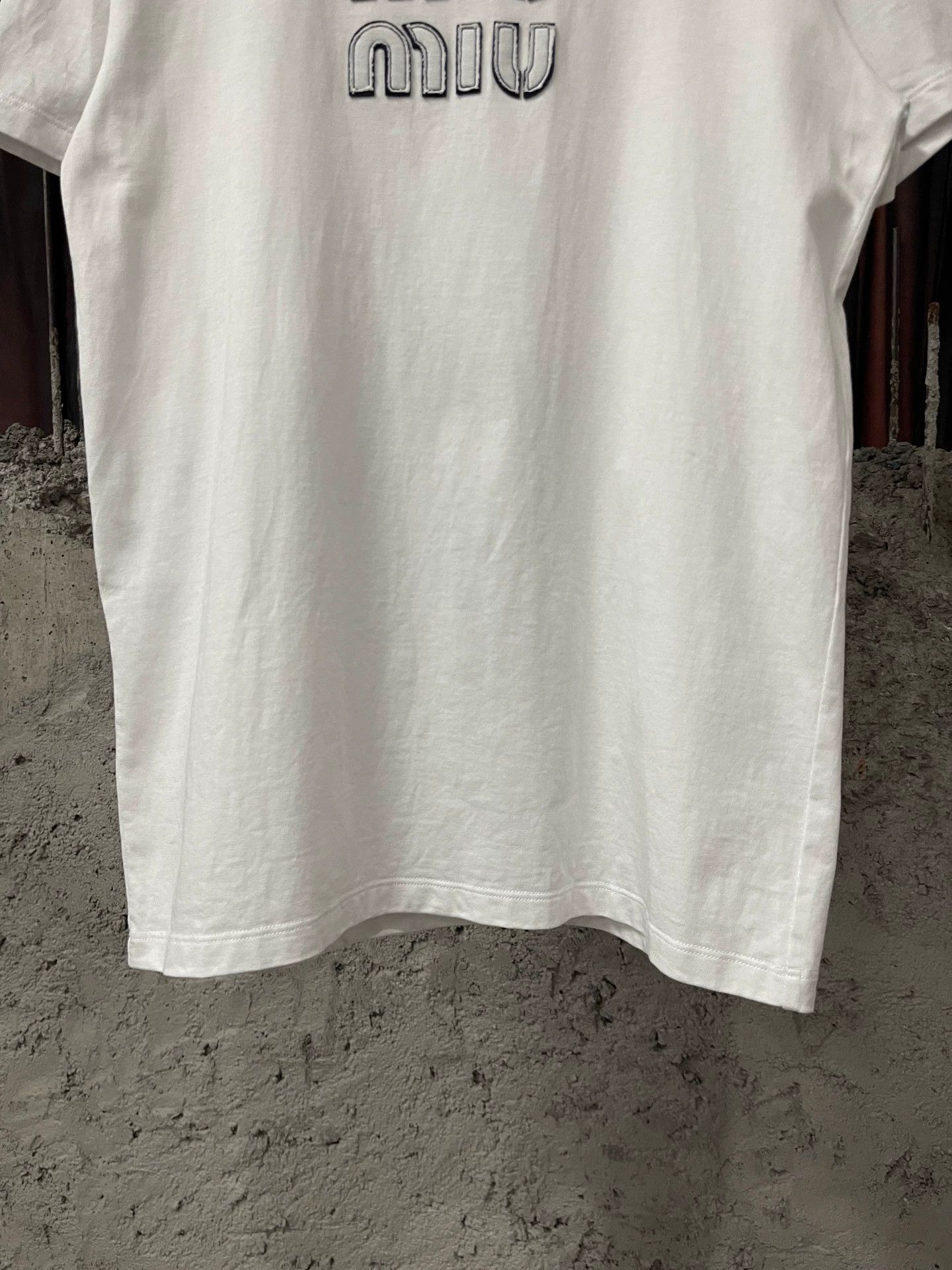 Miu Miu MIU MIU women's patch logo short-sleeve top S Size S / US 4 / IT 40 - 4 Thumbnail