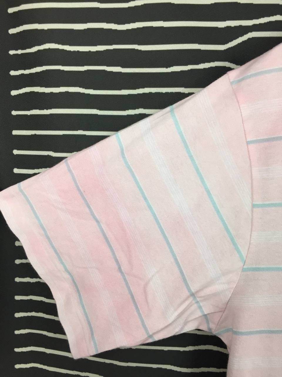 Christian Dior Monsieur Vtg Christian Dior Pastel Striped Cotton Poly Polo Shirt Size US XL / EU 56 / 4 - 10 Thumbnail