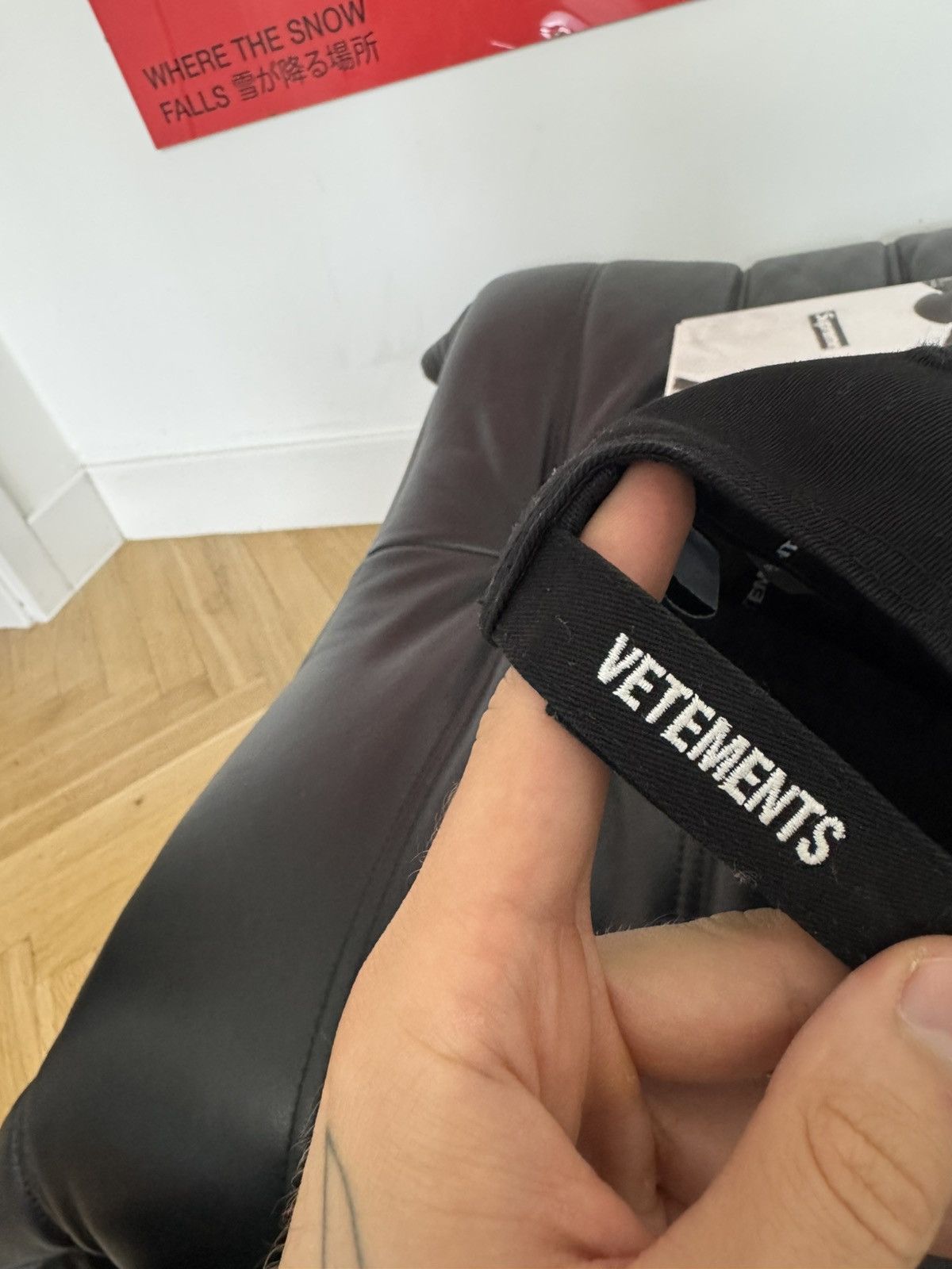 Vetements Vetements Anarchy Logo Hat Cap Avant Garde Rare Black White Size ONE SIZE - 4 Thumbnail