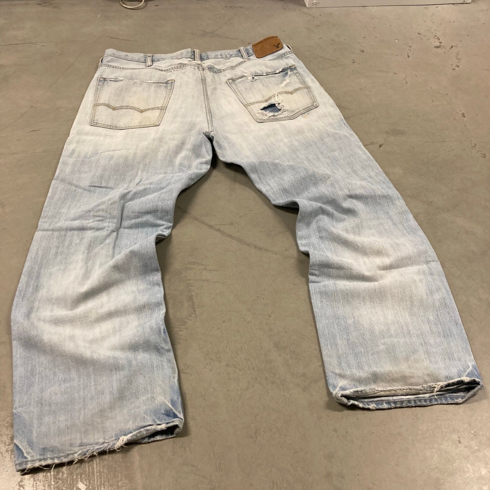 American Eagle Outfitters × Vintage Y2K American eagle flannel patchwork baggy jeans 38x32 Size US 38 / EU 54 - 2 Thumbnail
