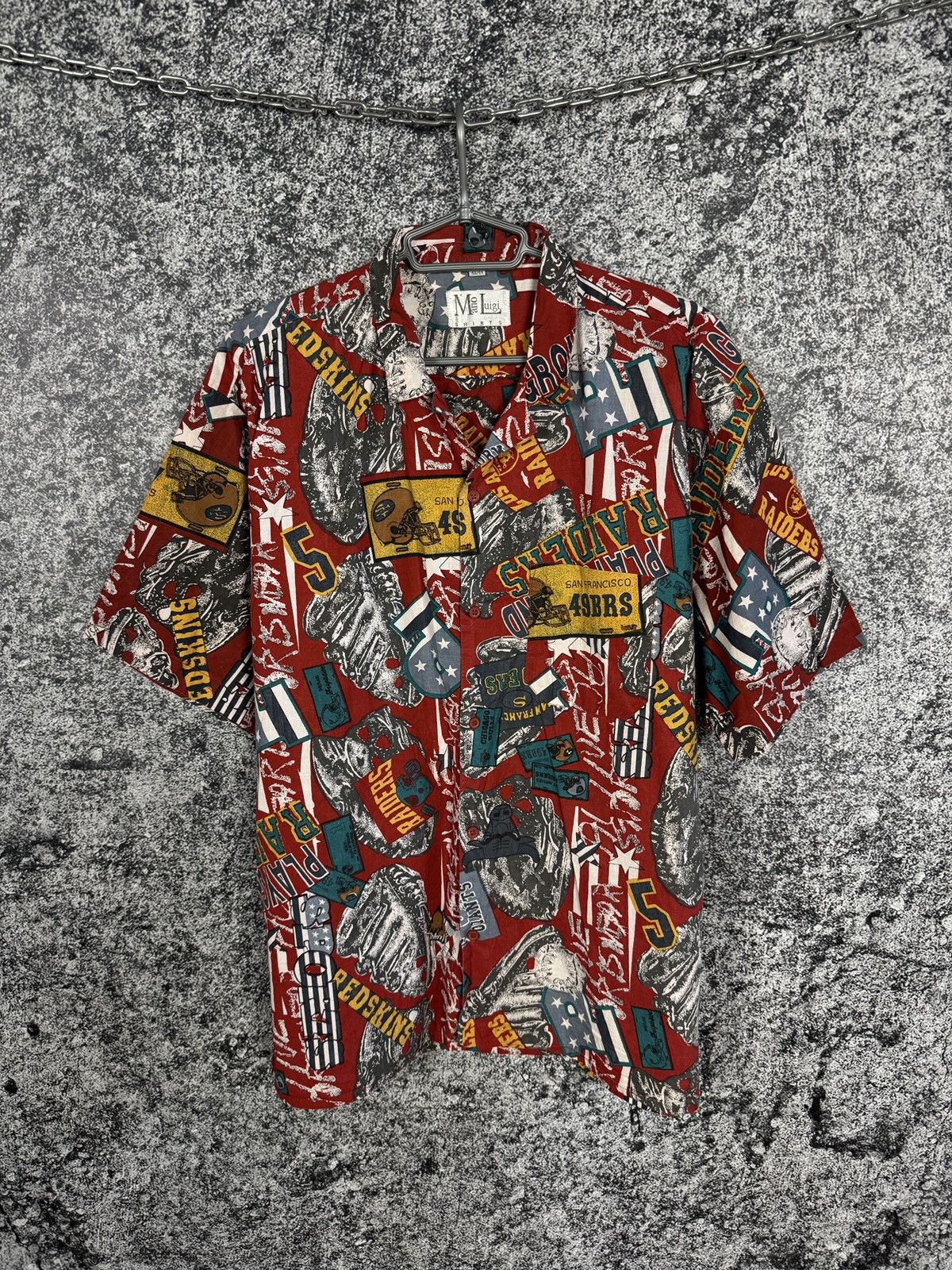 NFL Vintage NFL Football Hawaiian Shirt Raiders Redskins 43/44 Size US XL / EU 56 / 4 - 1 Thumbnail