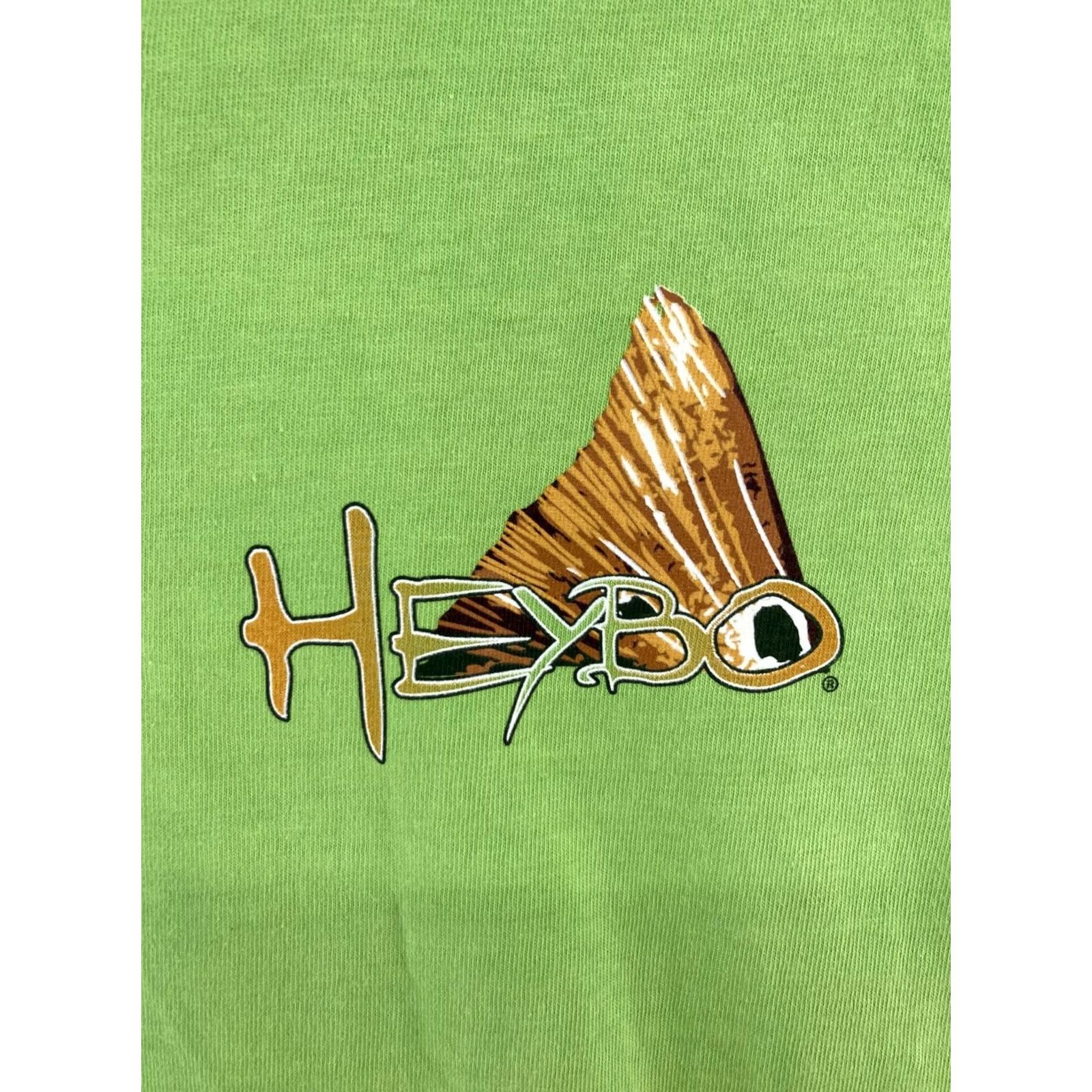 Vintage HeyBo Mens T-Shirt Small Green Fish Getting Tail Graphic Print Crew Neck SS Shirt Size US S / EU 44-46 / 1 - 4 Thumbnail