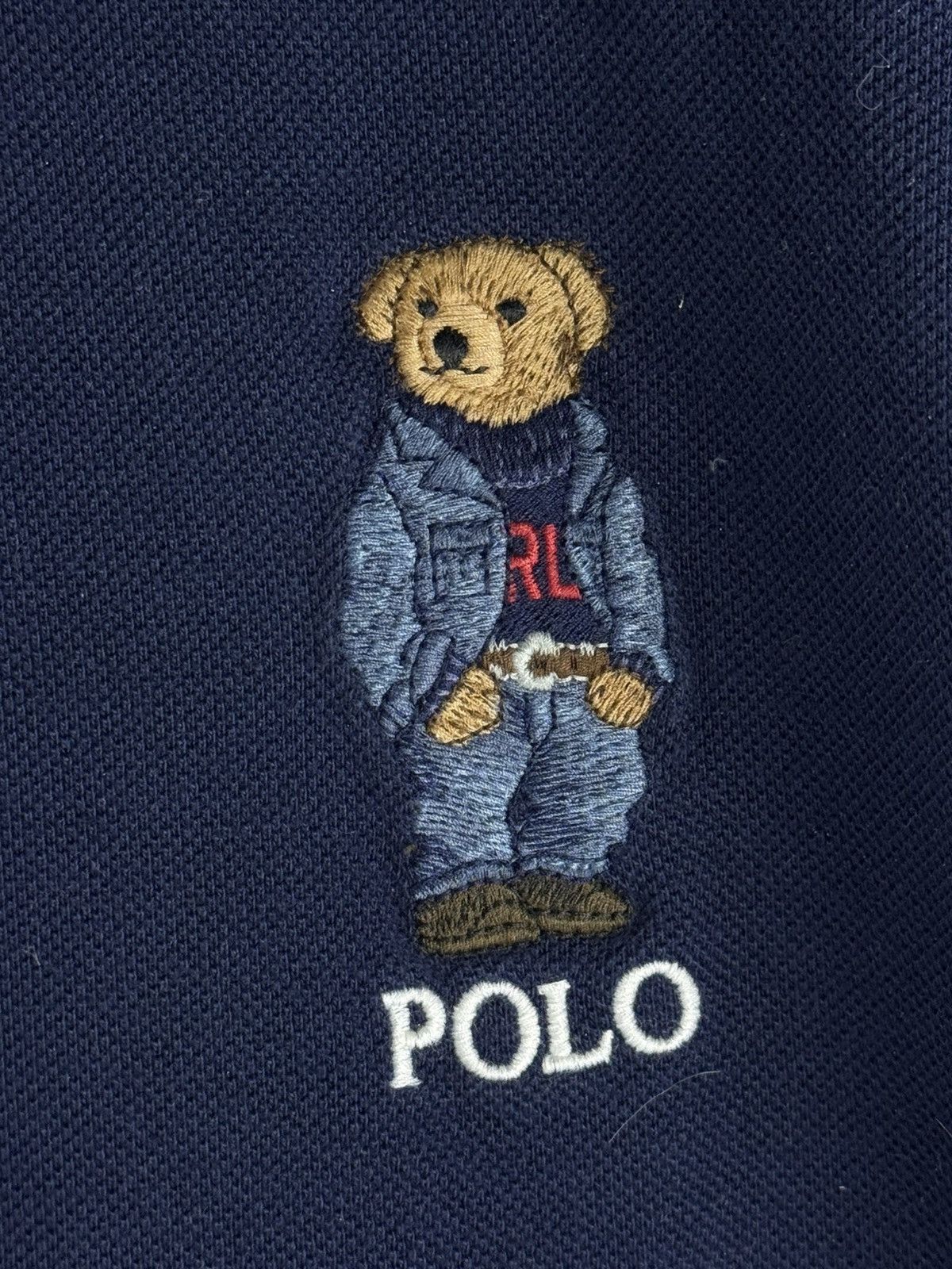 Polo Ralph Lauren Polo Ralph Lauren Polo Bear Custom Slim Fit Polo Shirt Navy Size US L / EU 52-54 / 3 - 3 Thumbnail