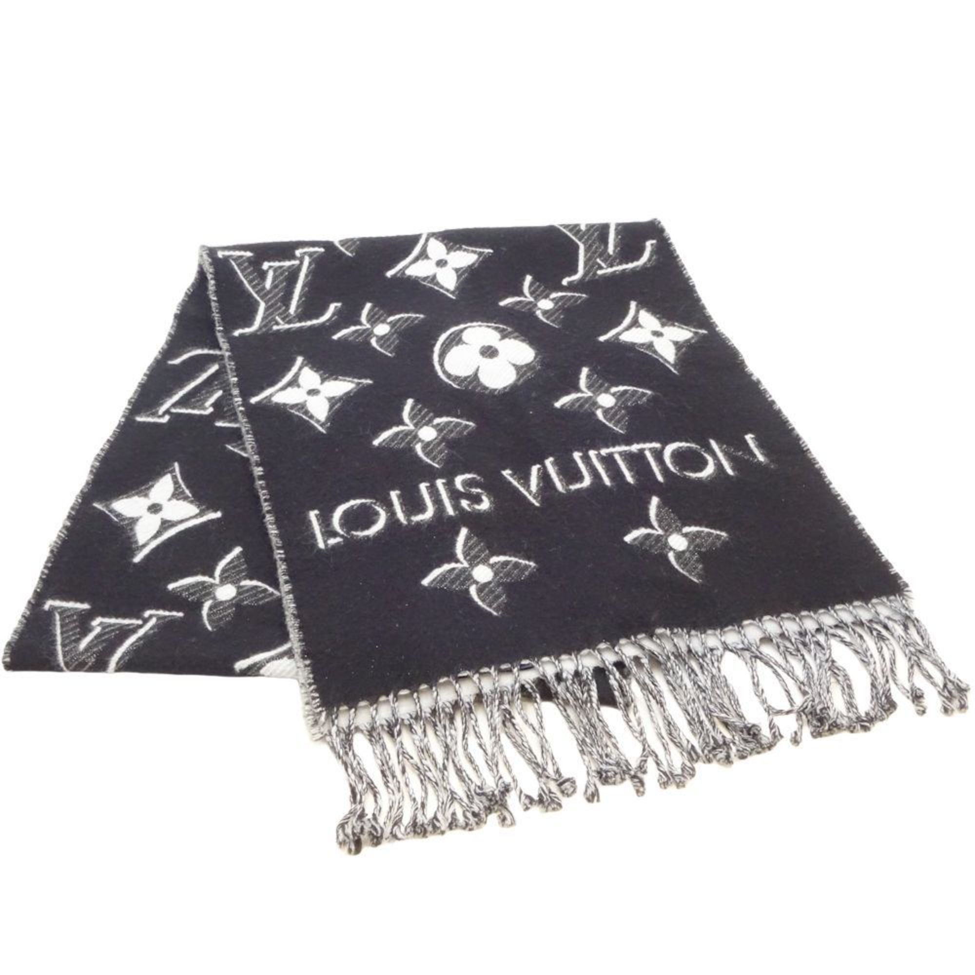 image of Louis Vuitton Echarpe Lv Essential Shine M78159 Muffler Black 180235, Women's