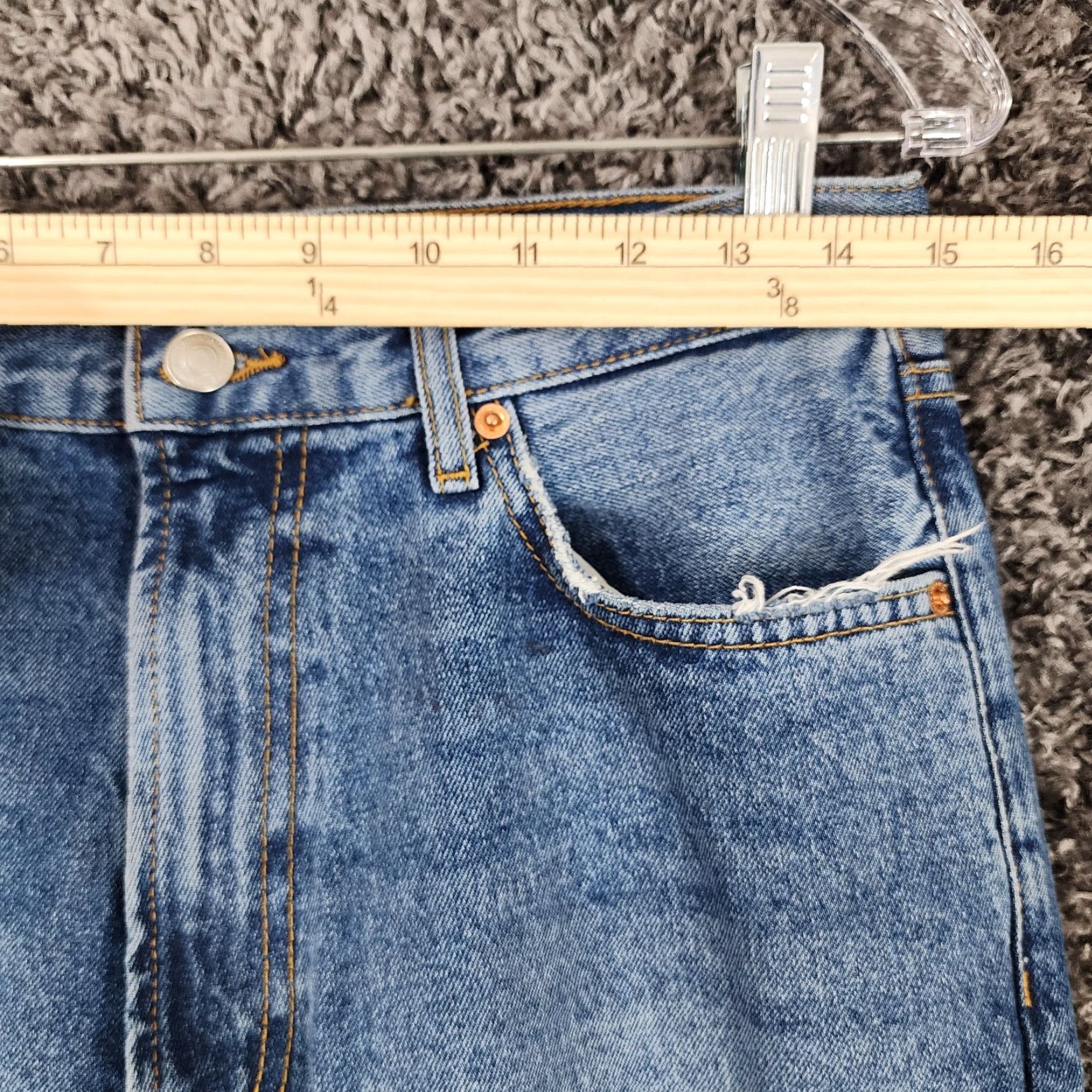 Zara ZARA Distressed Straight Leg Jeans Women Size 6 Blue Size 28" / US 6 / IT 42 - 5 Thumbnail
