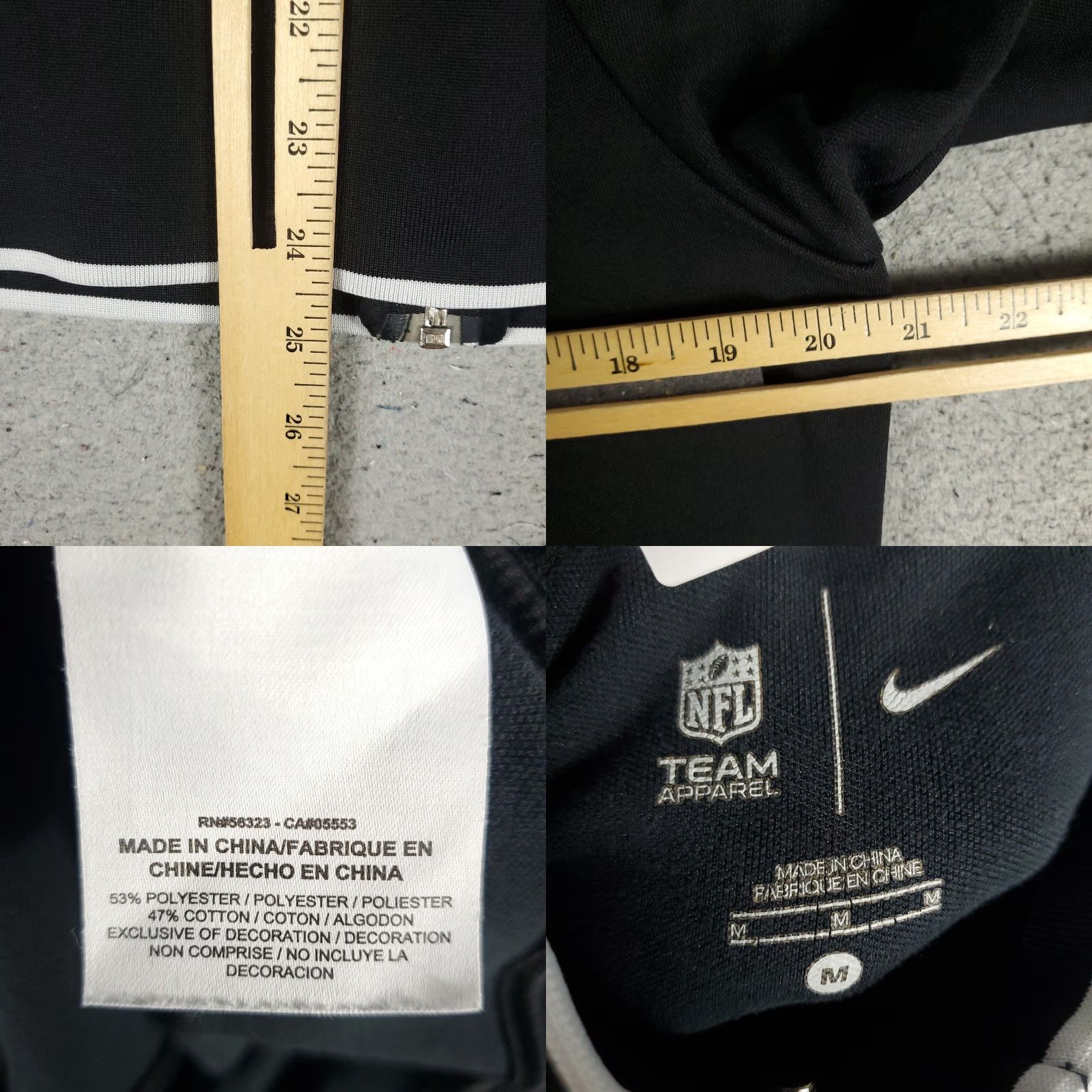 Nike Nike Jacket Womens Size Medium Black NFL Superbowl Full Zip Up Track Sweater Size M / US 6-8 / IT 42-44 - 8 Thumbnail