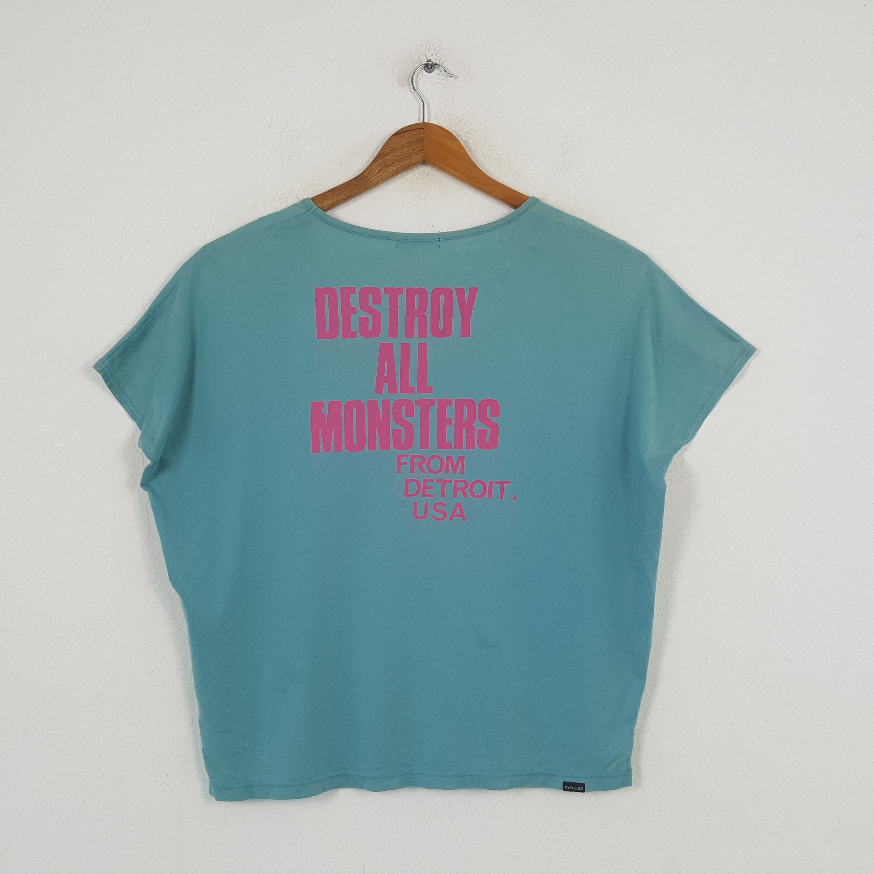 Hysteric Glamour × Japanese Brand × Vintage Vintage Hysteric Glamour DESTROY ALL MONSTERS Tees C285N49 Size XXL / US 16-18 / IT 52-54 - 3 Thumbnail