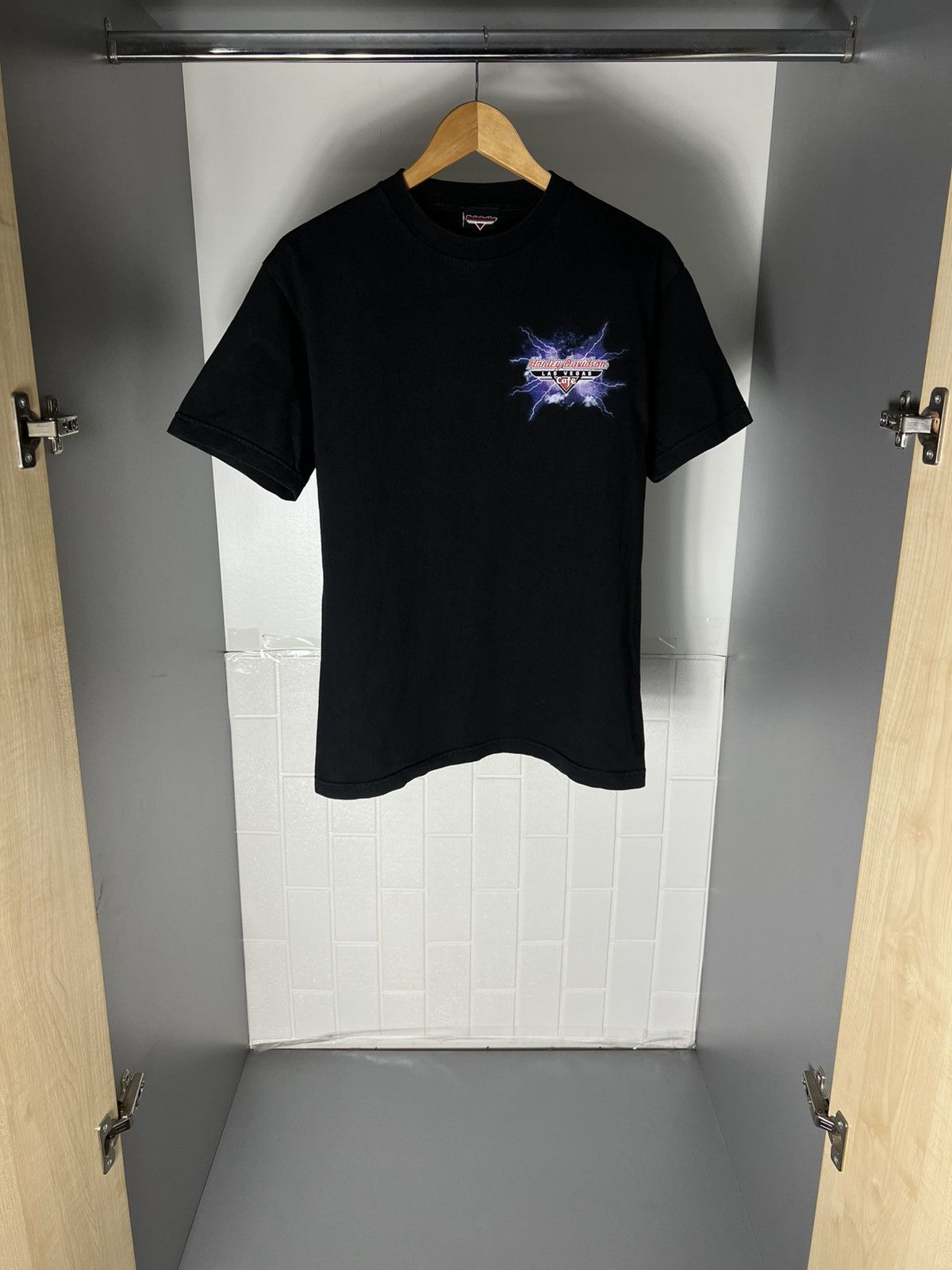 Harley Davidson VINTAGE HARLEY DAVIDSON MOTORCYCLE DOUBLE PRINTED Y2K 90s Size US S / EU 44-46 / 1 - 18 Thumbnail