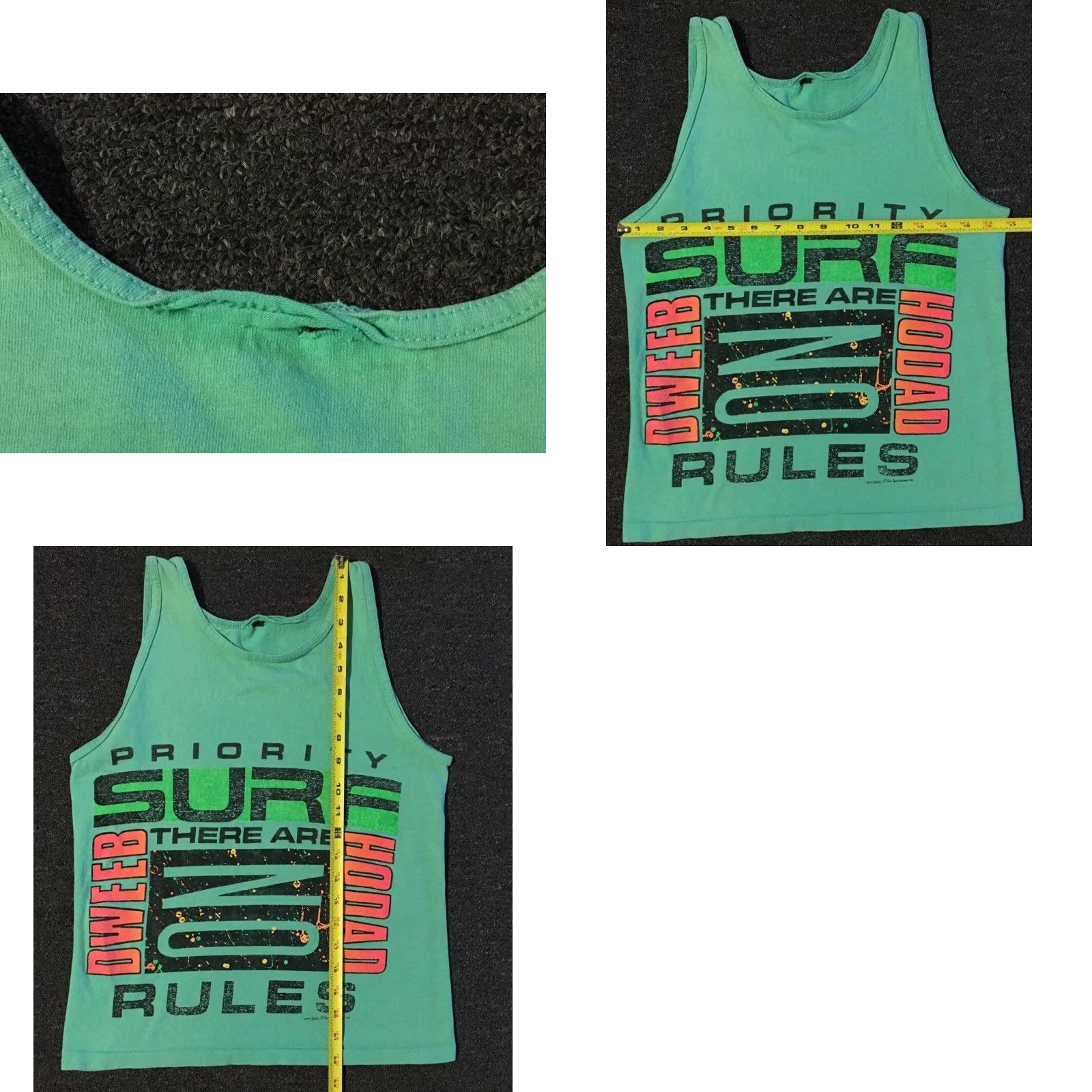 Quiksilver VINTAGE Surf No Rules Faded Tank Top XS Funny Grunge Vaporwave Quiksilver OP 90s Shirt Men XS Green Ocean Beach Wave Graphic Tee Size US XS / EU 42 / 0 - 9 Thumbnail
