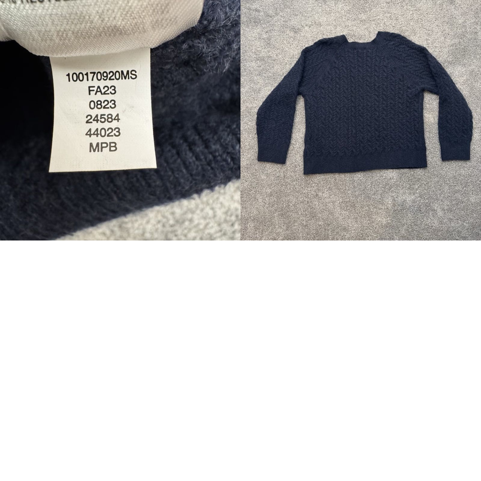 Vintage On 34th Sweater Women's Crew Neck Cable-Knit XL Blue Pullover Preppy Dark Academia Retro Layered Cozy Chunky Grandpa Size XL / US 12-14 / IT 48-50 - 8 Thumbnail