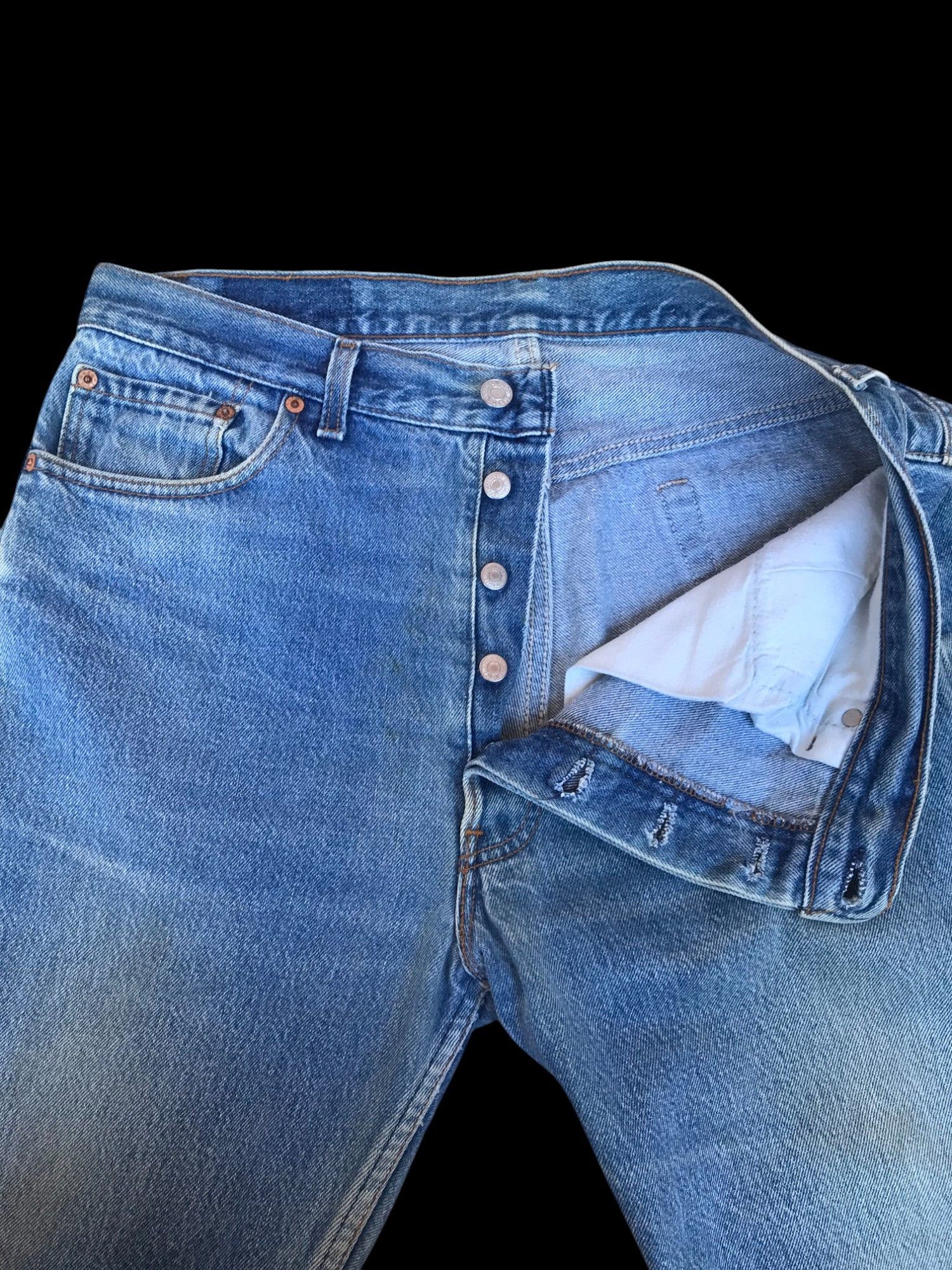Levi's Vintage 1992 Levis 501xx lightwash dirty jean W34x27 USA Size US 34 / EU 50 - 15 Thumbnail