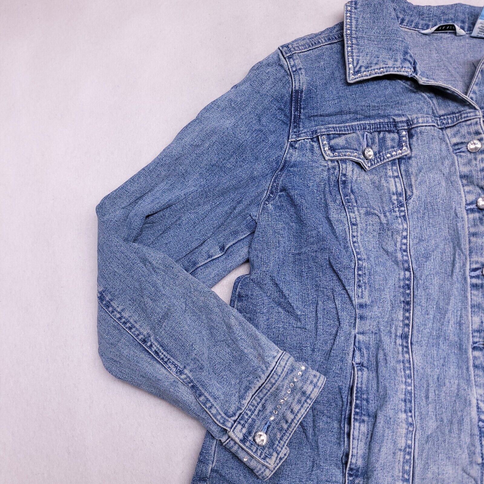 Laura Ashley Laura Ashley Button Up Denim Jean Jacket Womens Size L Blue Size L / US 10 / IT 46 - 5 Thumbnail
