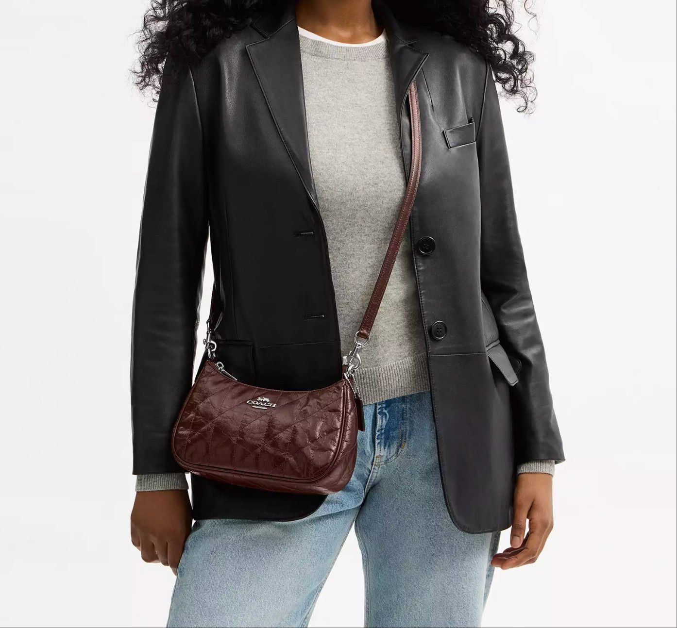 Coach NWT Coach Teri Shoulder Bag With Quilting CDY83 Size ONE SIZE - 10 Thumbnail