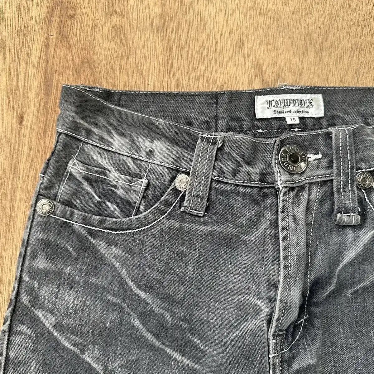 LOWBOX SEND OFFERS 🔥VINTAGE LOWBOX JEANS PUNK BONDAGE FLARE W30 L32 Size US 30 / EU 46 - 4 Thumbnail