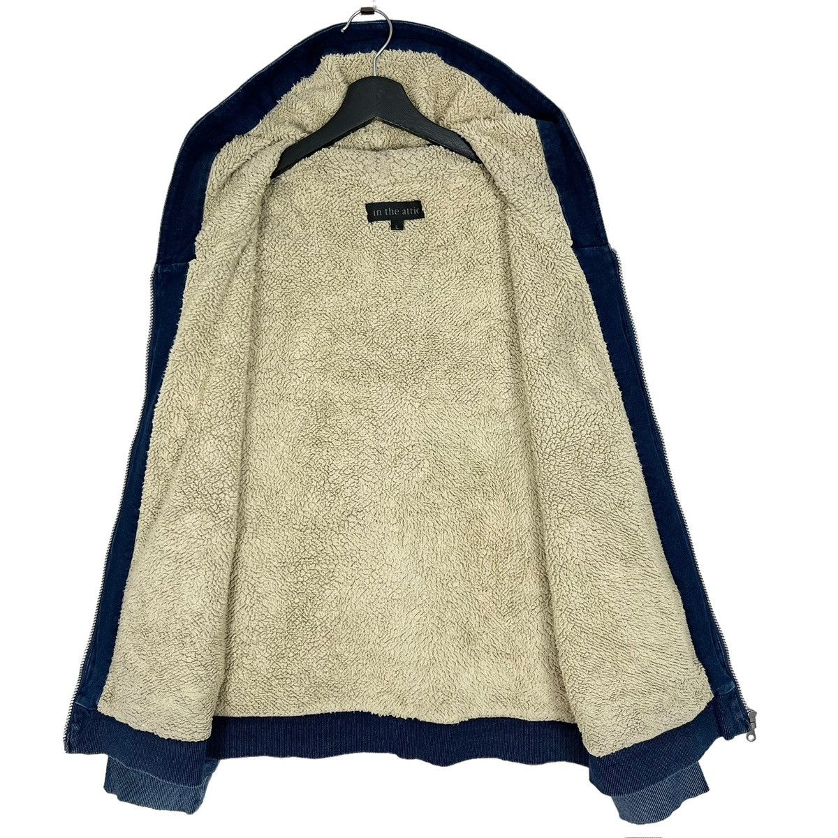 In The Attic × Japanese Brand In The Attic Denim Fleece Zipper Hoodie Jacket Size US L / EU 52-54 / 3 - 7 Thumbnail