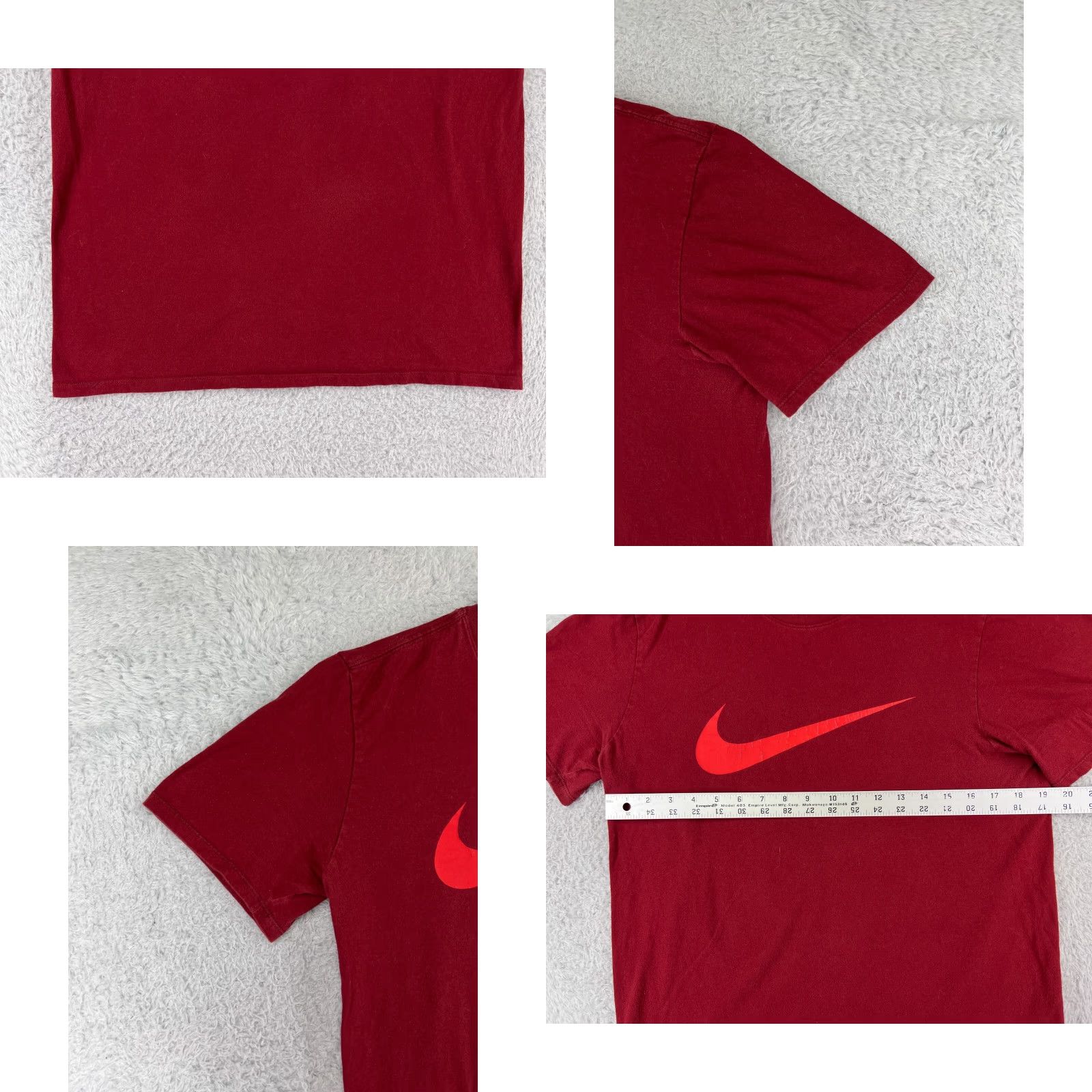 Nike Nike Shirt Mens Medium Red Swoosh Short Sleeve Crew Neck Cotton Blend Athletic - Logo, Outdoor, Sports, Retro - Nike Mens M Red Shirt Size US M / EU 48-50 / 2 - 8 Thumbnail