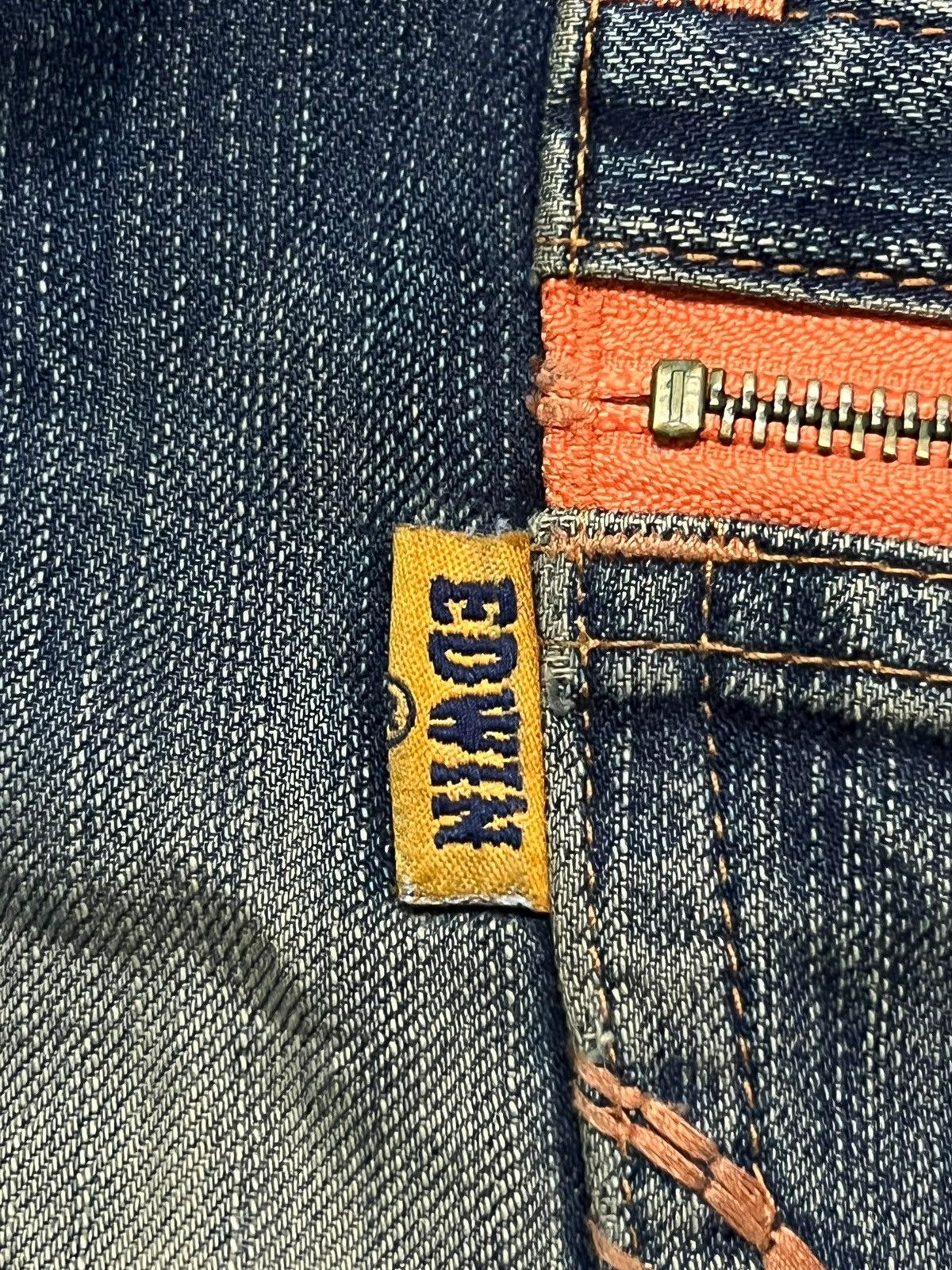 Edwin Loose Vintage Edwin 403XVS - Faded Mud Wash,Distressed Denim Size US 35 - 11 Thumbnail