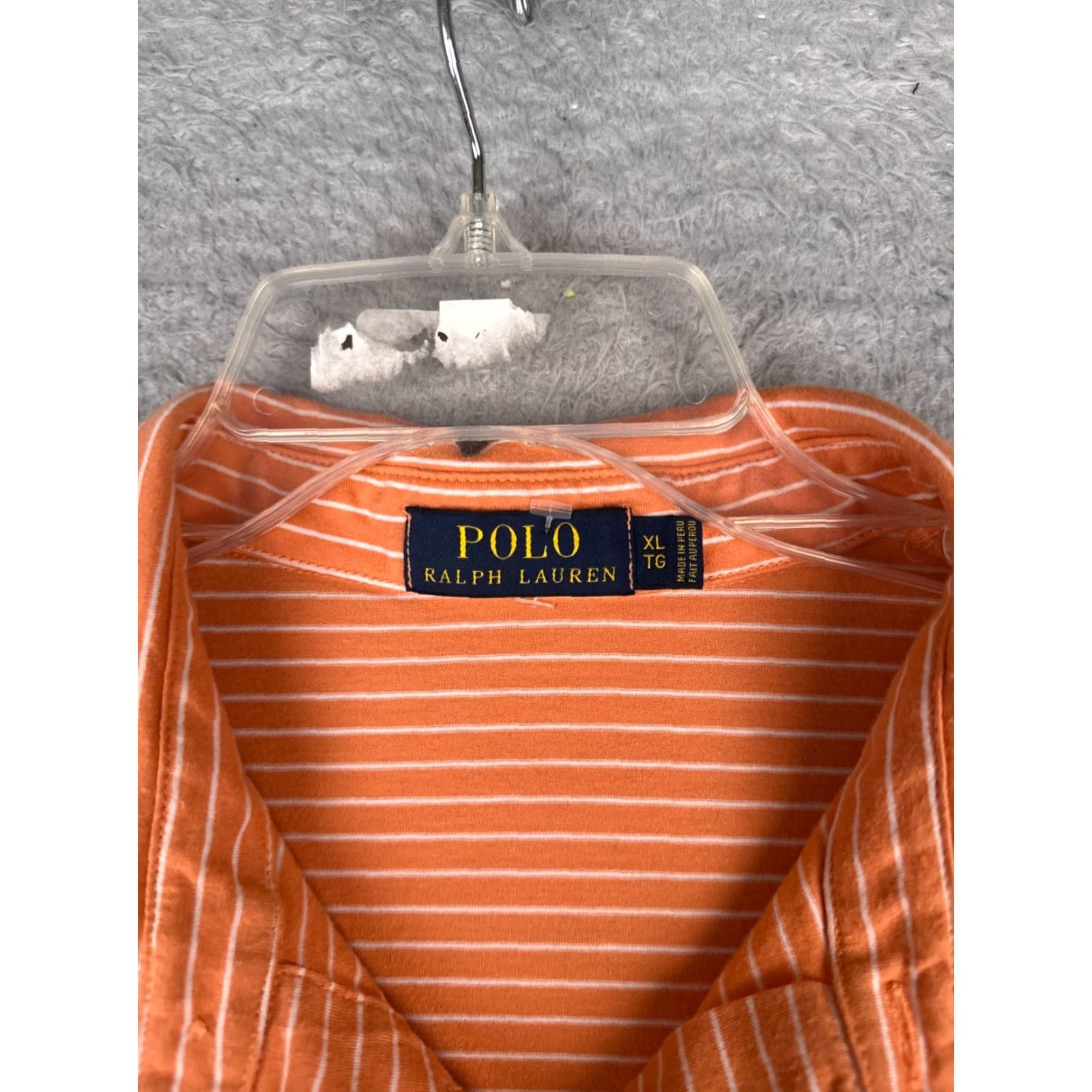 Ralph Lauren Polo Ralph Lauren Shirt Men XL Orange Stripe 100% Pima Cotton Golfer Size US XL / EU 56 / 4 - 7 Thumbnail