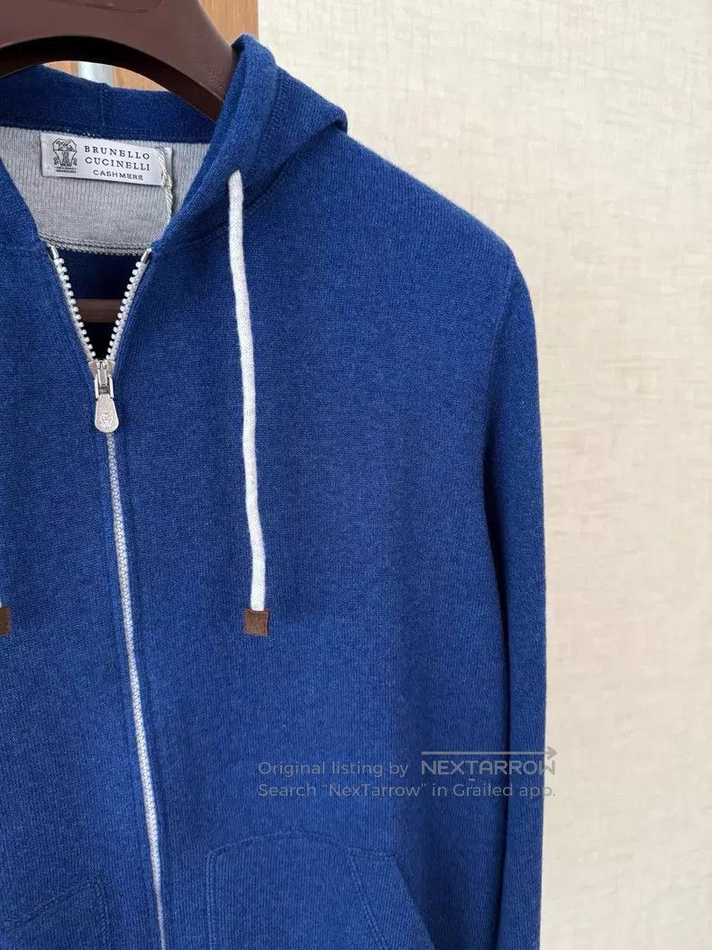 Brunello Cucinelli Brunello Cucinelli Pure Cashmere Hooded Knit Sweatshirt Size US S / EU 44-46 / 1 - 4 Thumbnail