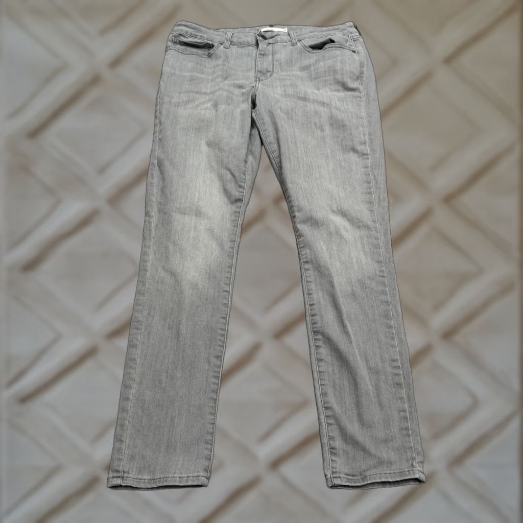 Levi's Levi's 711 Skinny Denim Jeans Womens 32 Gray Mid Rise Slim Fit Stretch Casual Size 24" / US 00 / IT 34 - 1 Thumbnail