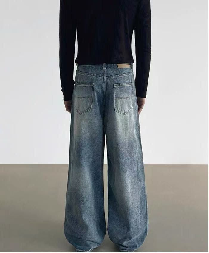Vintage American retro vintag men's loose baggy wide-leg jeans Size US 32 / EU 48 - 4 Thumbnail