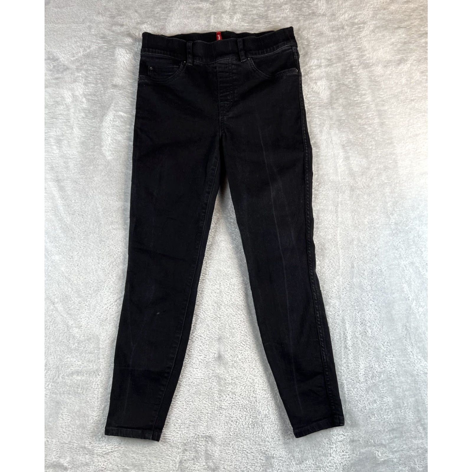 Spanx SPANX Jeggings Womens Small Petite Black Pull On Cotton Stretch Slimming Panel Size 28" / US 6 / IT 42 - 2 Thumbnail