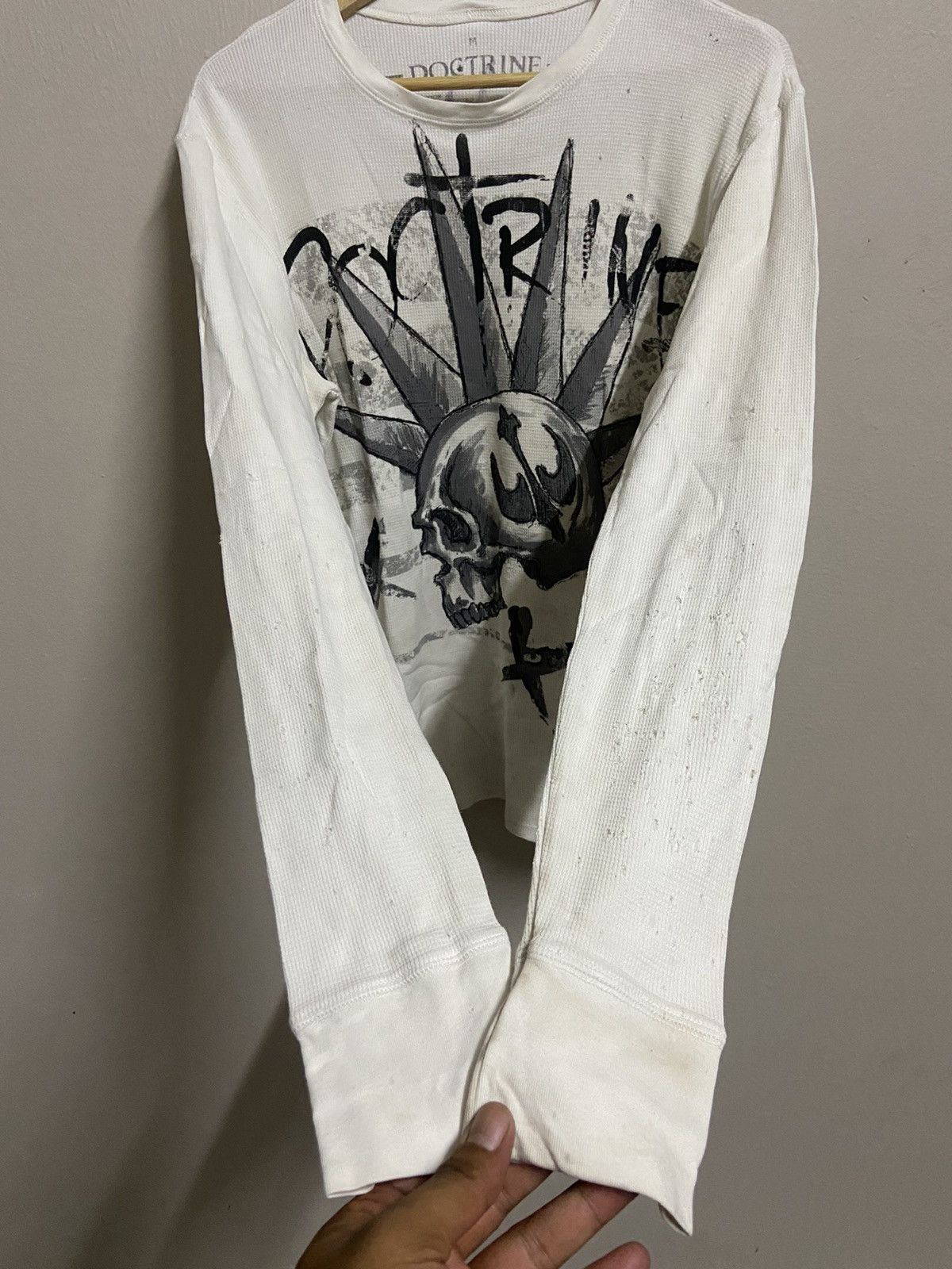 Affliction × Ed Hardy Distress Rare Doctrine punk Tshirt Size US M / EU 48-50 / 2 - 6 Thumbnail
