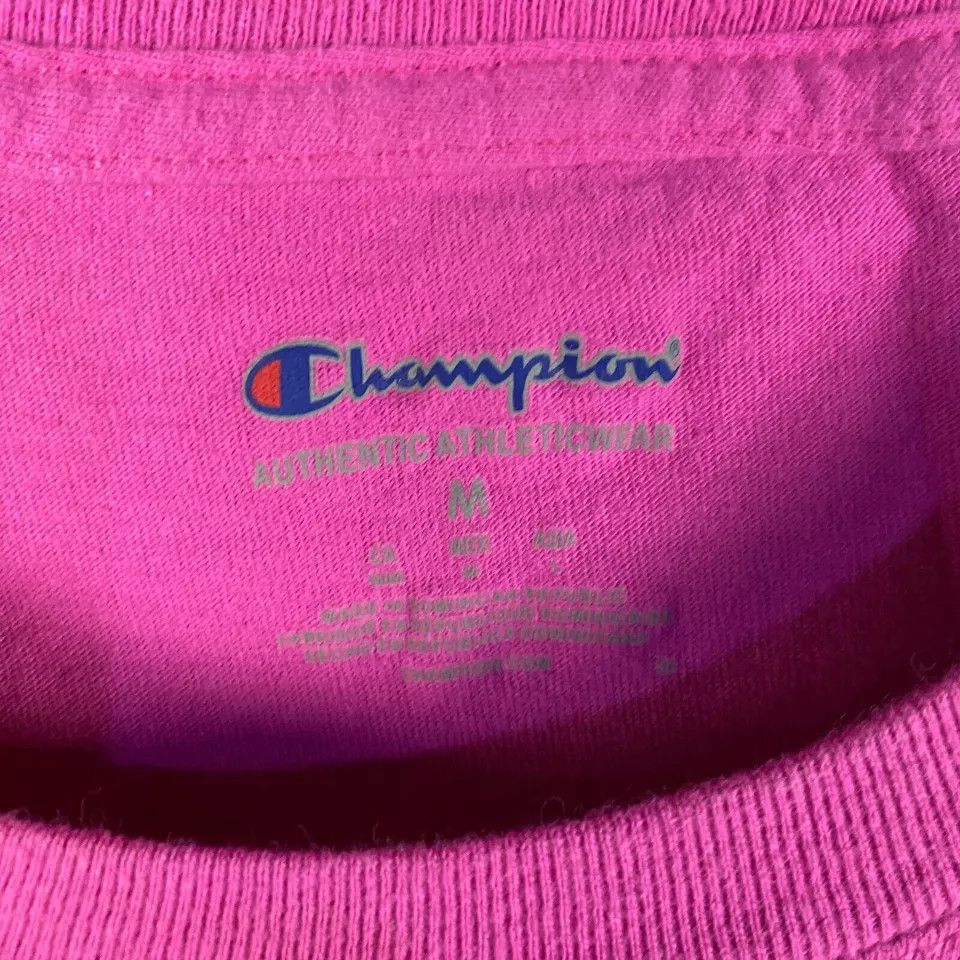 Champion Champion T-Shirt Women's Medium Short Sleeve Cotton Pink M Size M / US 6-8 / IT 42-44 - 3 Thumbnail