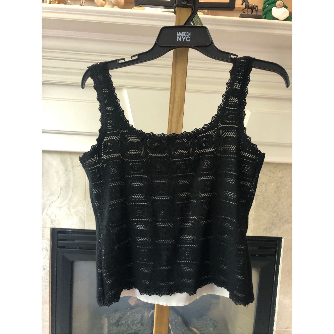 Other Arianne Women’s Black Elegant Lace Crip Tank Top Size L Size L / US 10 / IT 46 - 2 Thumbnail