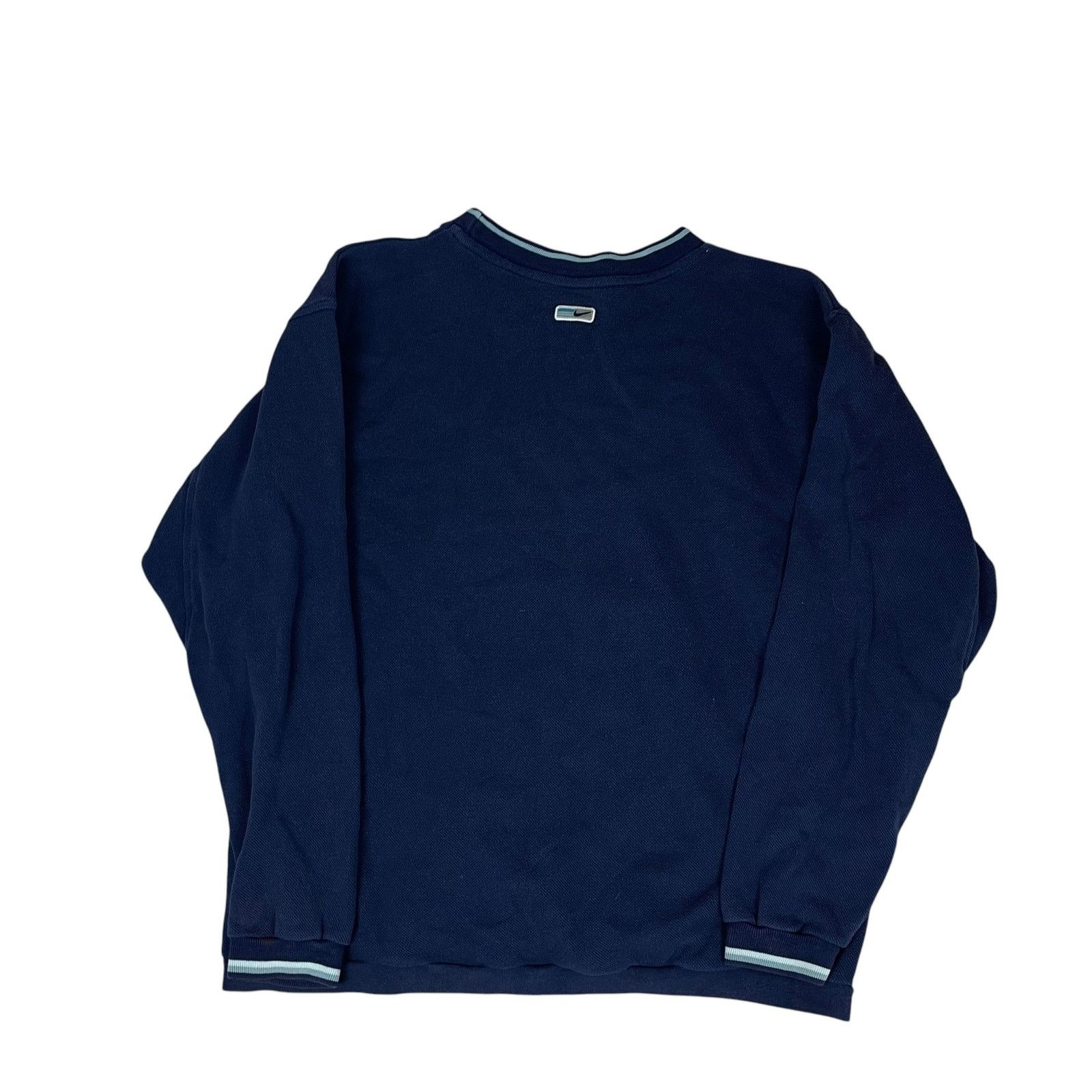 Nike × Vintage Nike Women's Blue Swoosh Pullover Sweatshirt Large (12-14) Size L / US 10 / IT 46 - 7 Thumbnail
