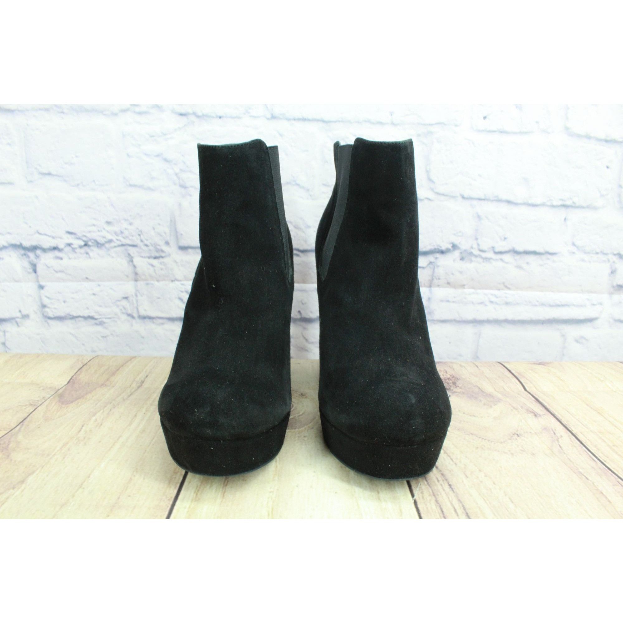 Kurt Geiger Kurt Geiger Black Suede Chelsea Platform Heel Boots Size US 7.5 / IT 37.5 - 4 Thumbnail