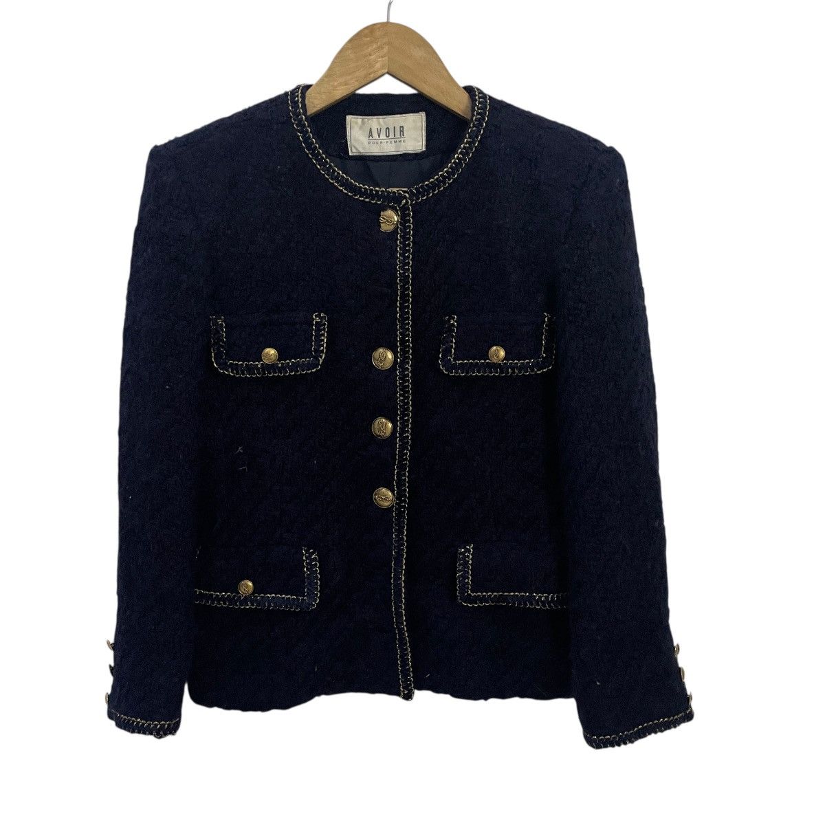 Japanese Brand Vintage A Voir Pour Homme Tweed Jacket Size M / US 6-8 / IT 42-44 - 1 Thumbnail